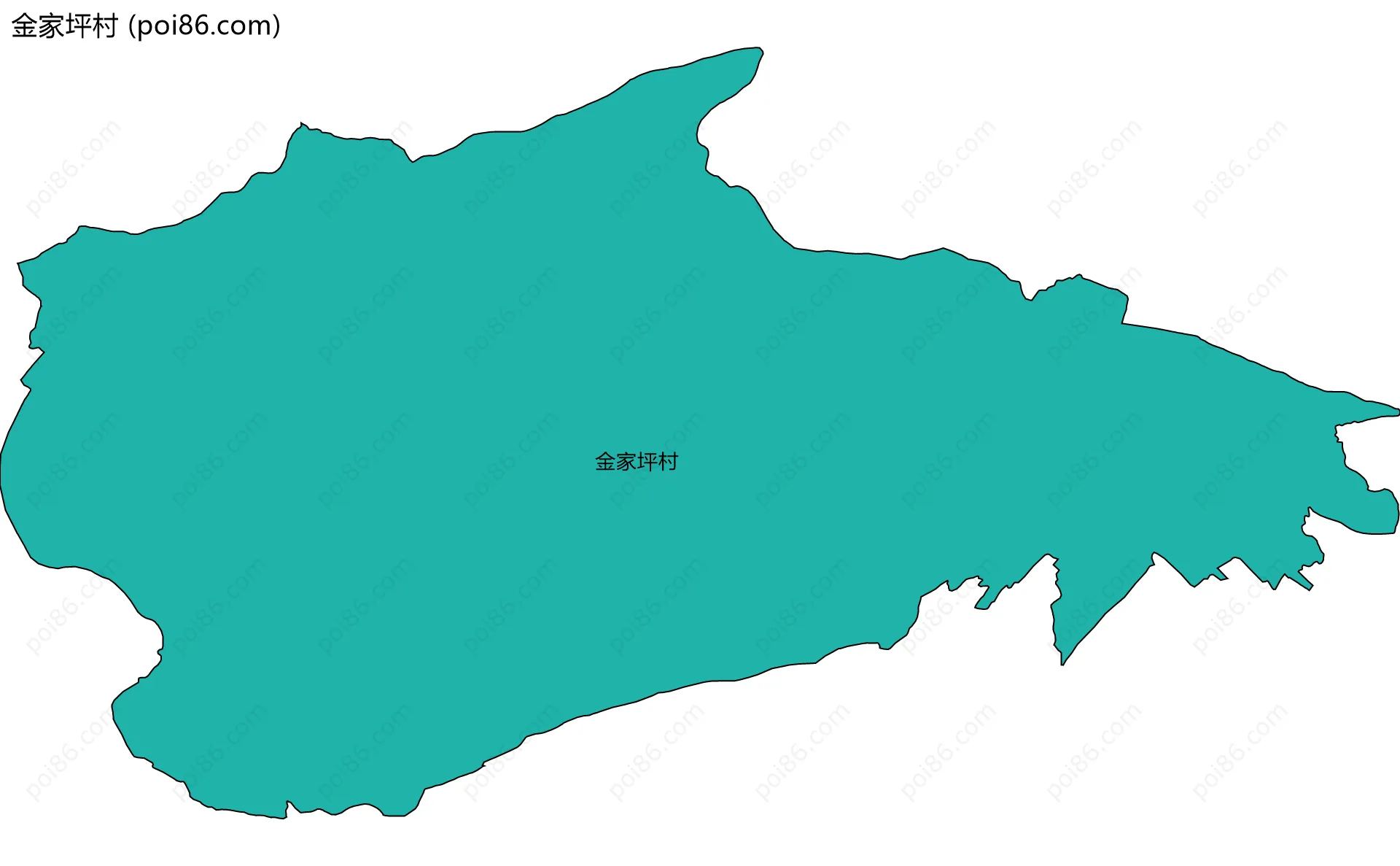 金家坪村边界地图