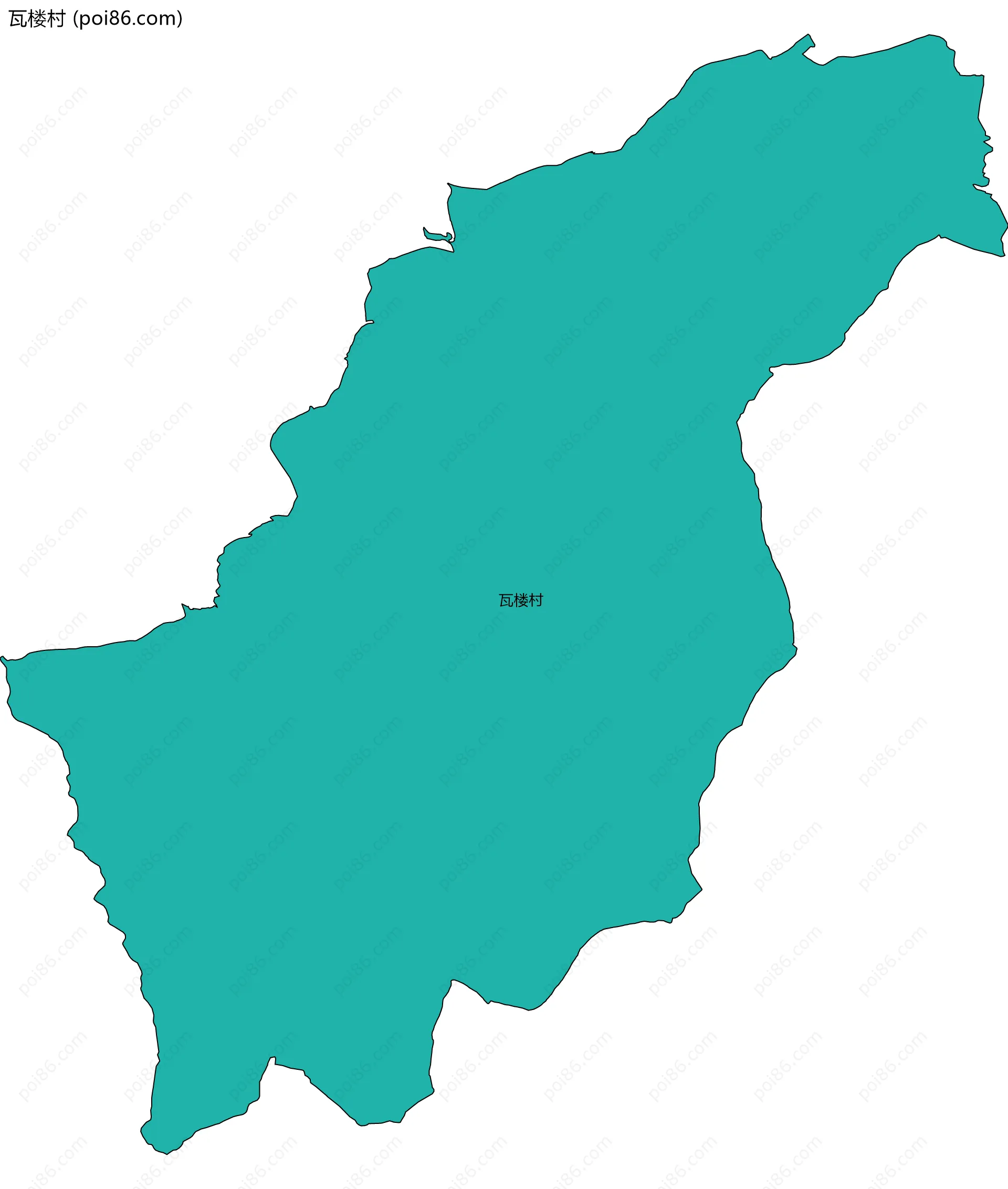 瓦楼村边界地图