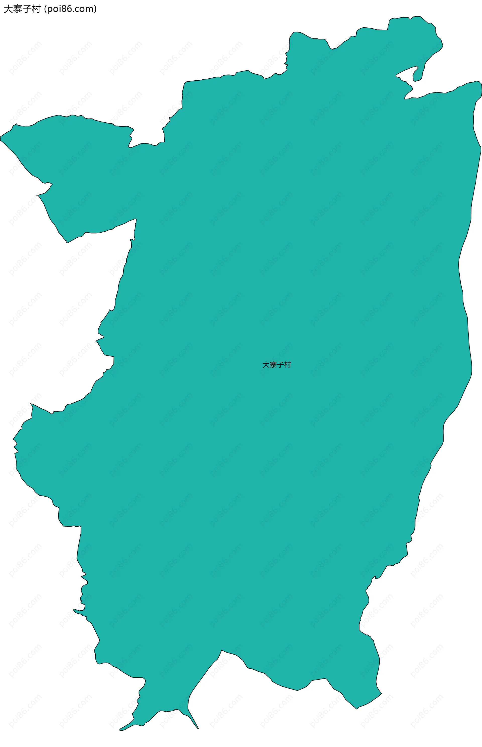 大寨子村边界地图