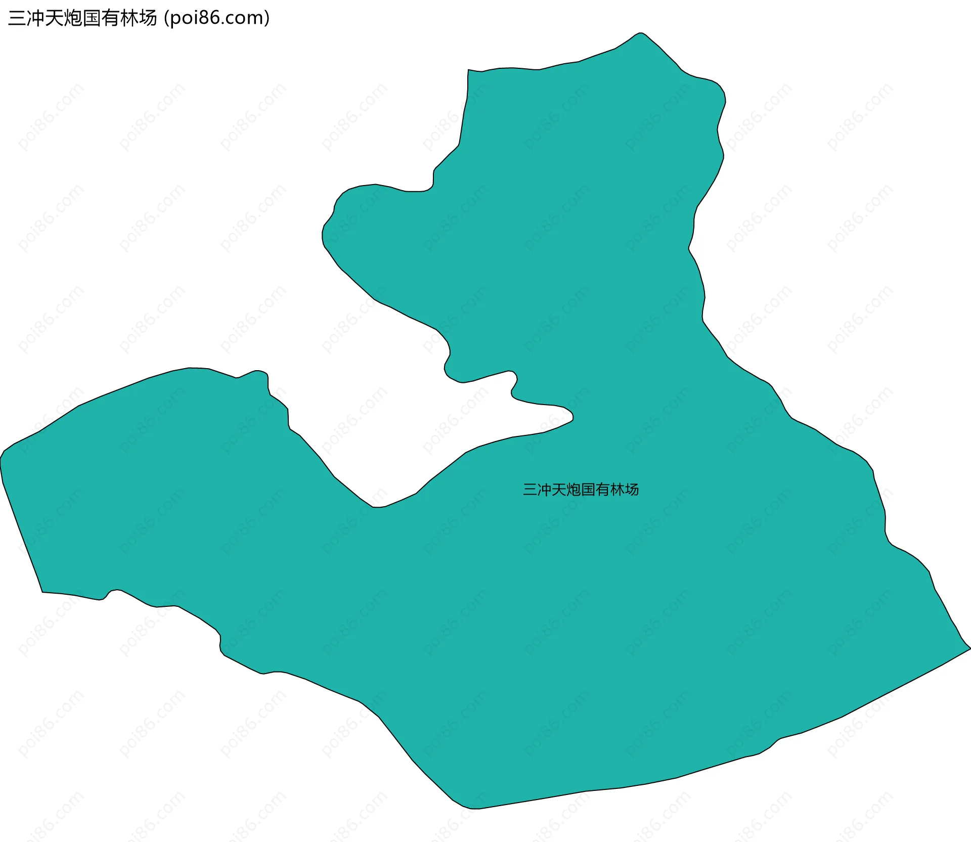 三冲天炮国有林场边界地图