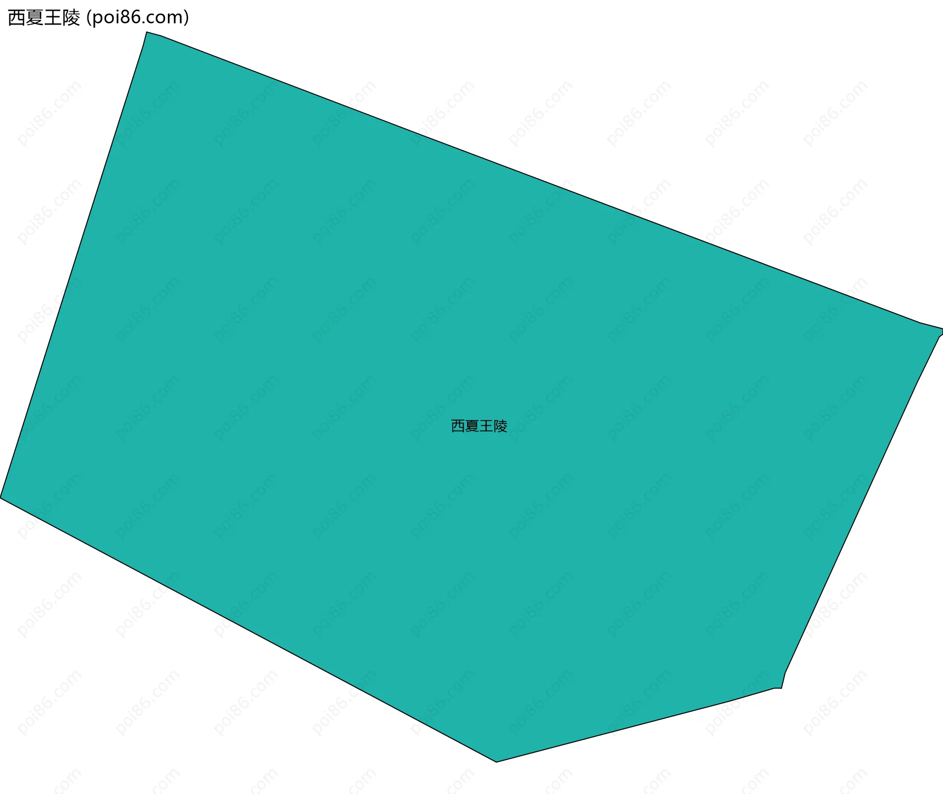 西夏王陵边界地图