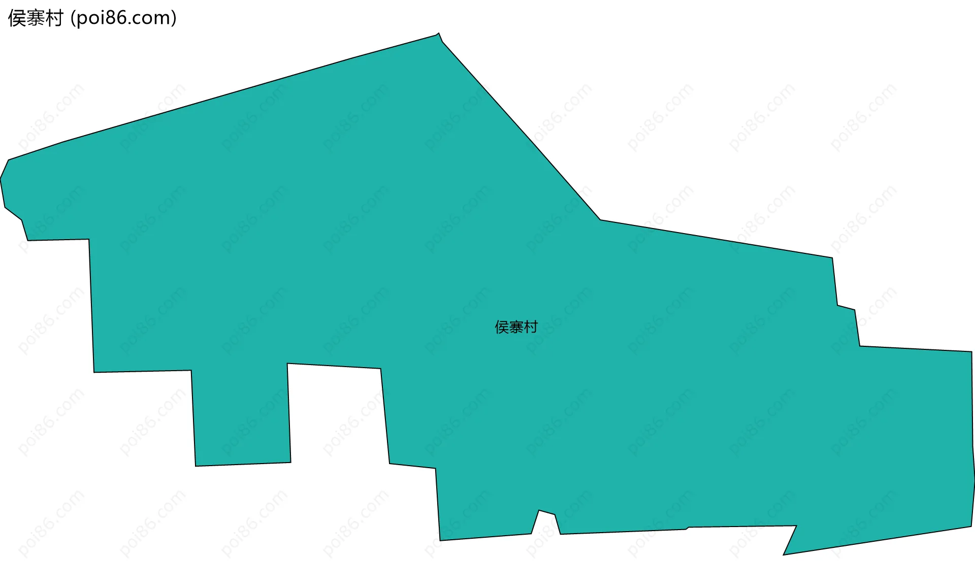 侯寨村边界地图