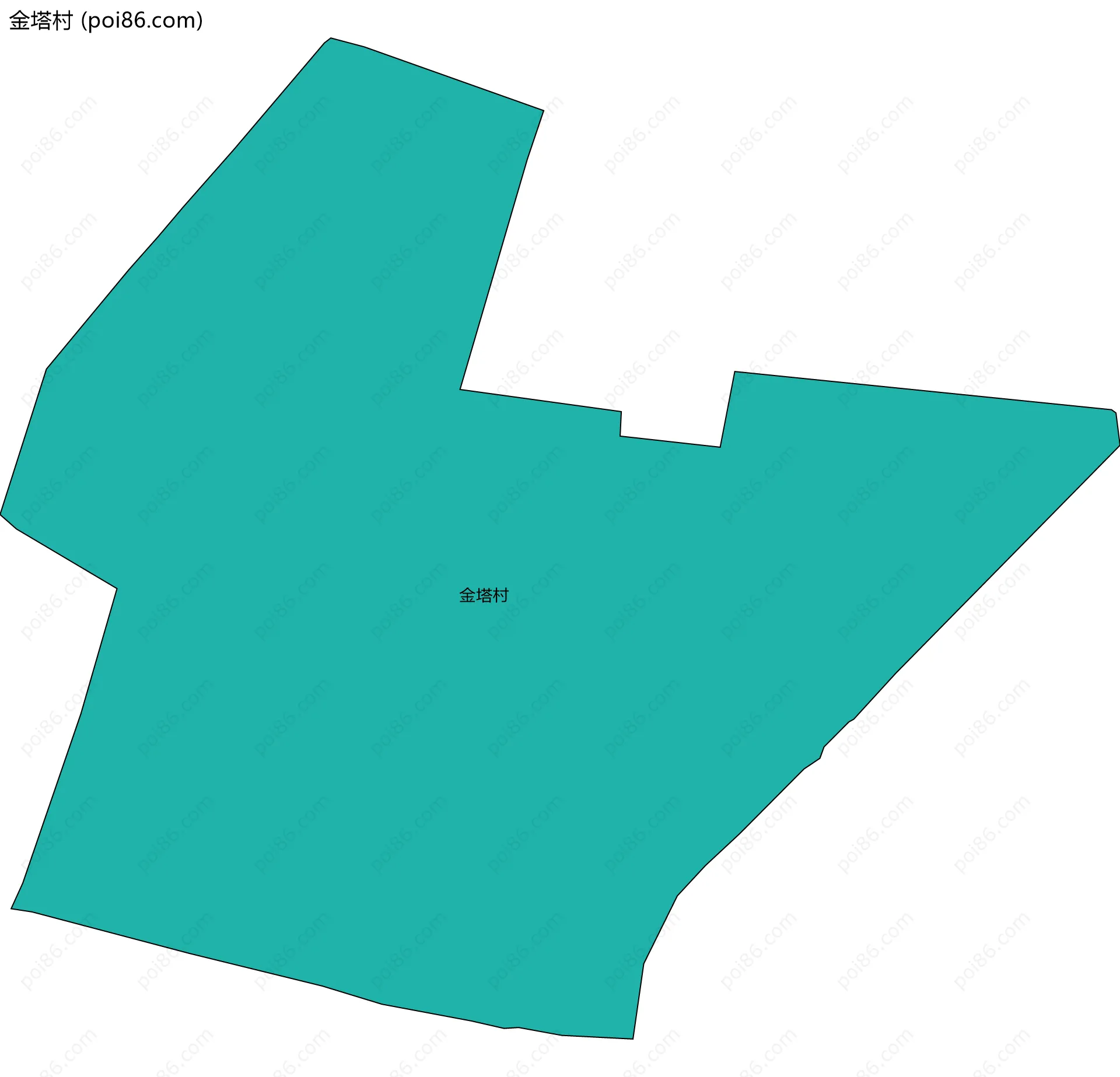 金塔村边界地图