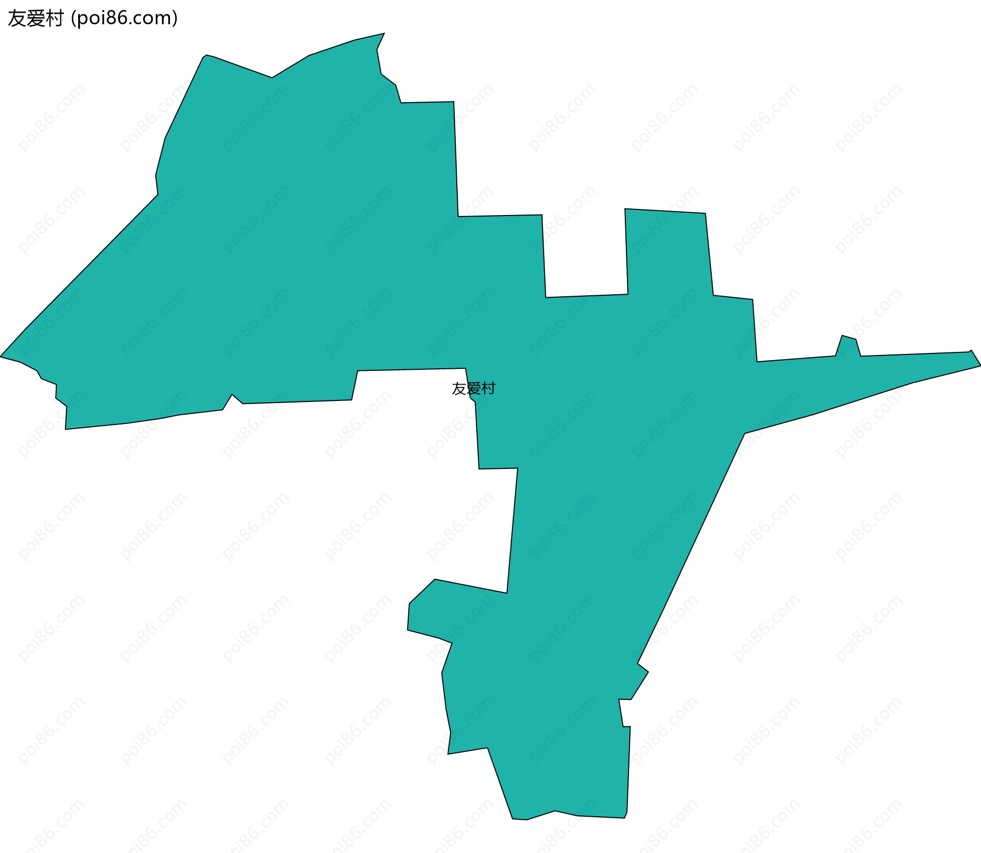 友爱村边界地图