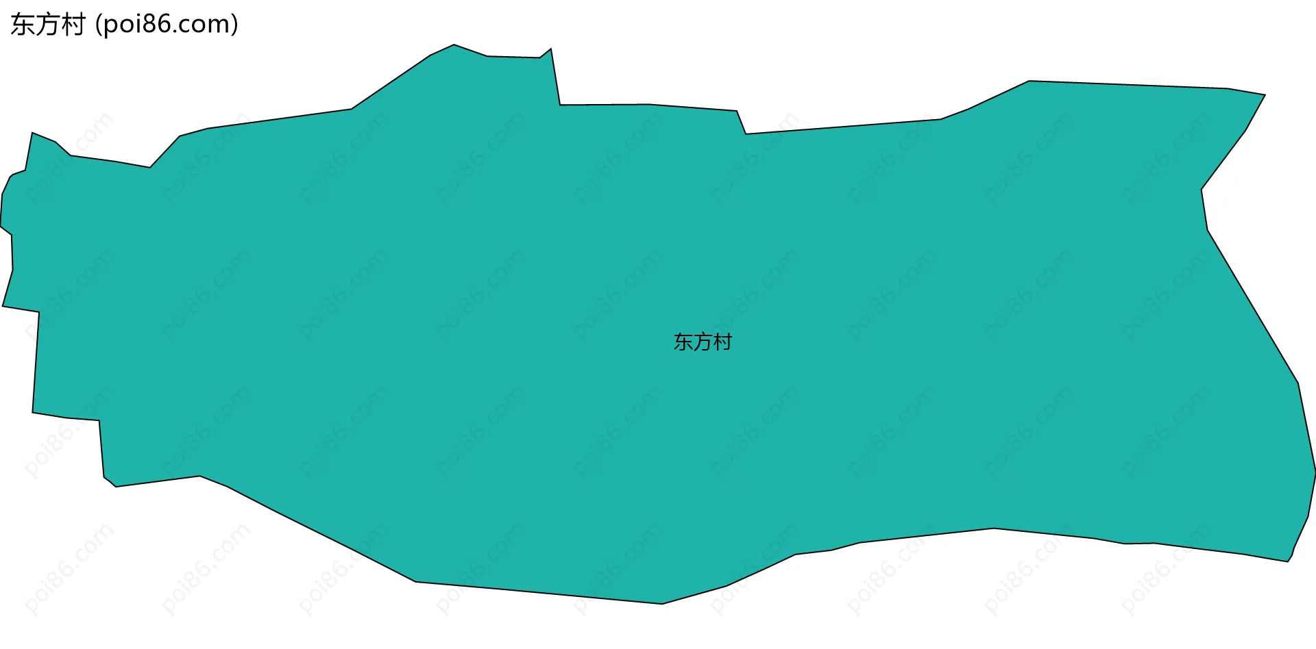 东方村边界地图