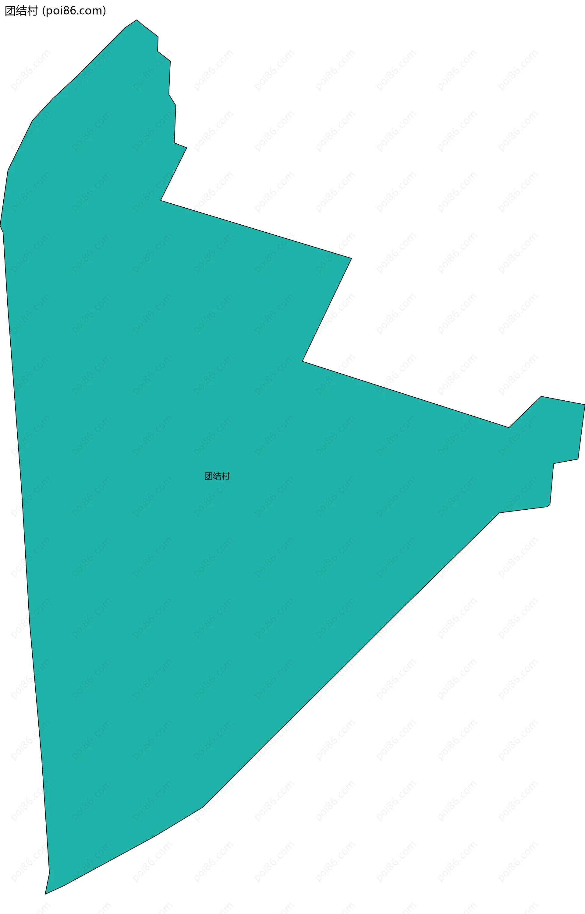 团结村边界地图