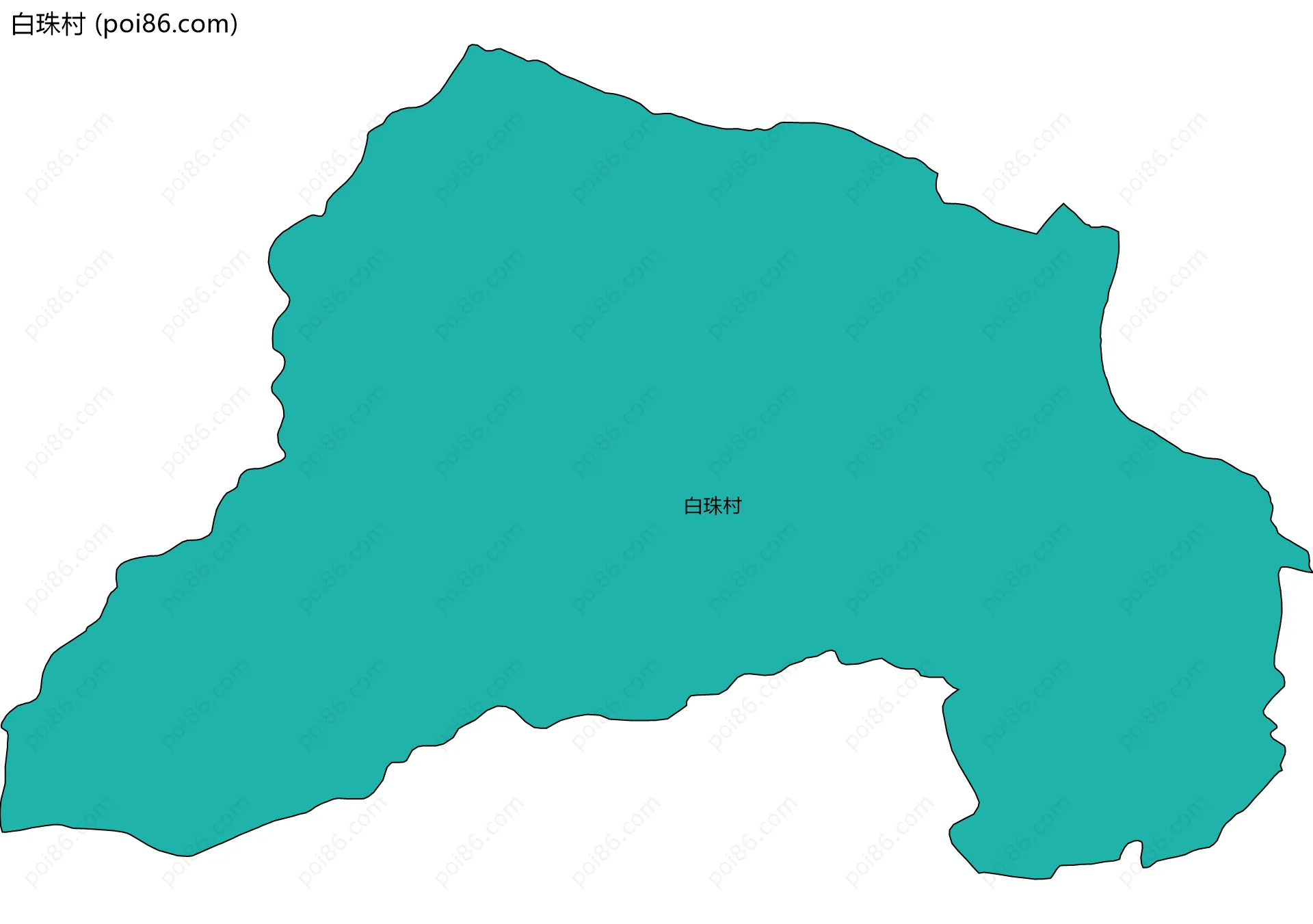 白珠村边界地图