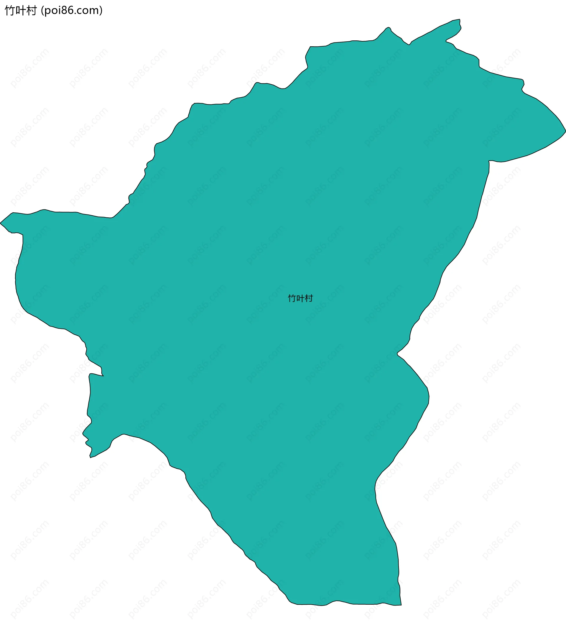 竹叶村边界地图