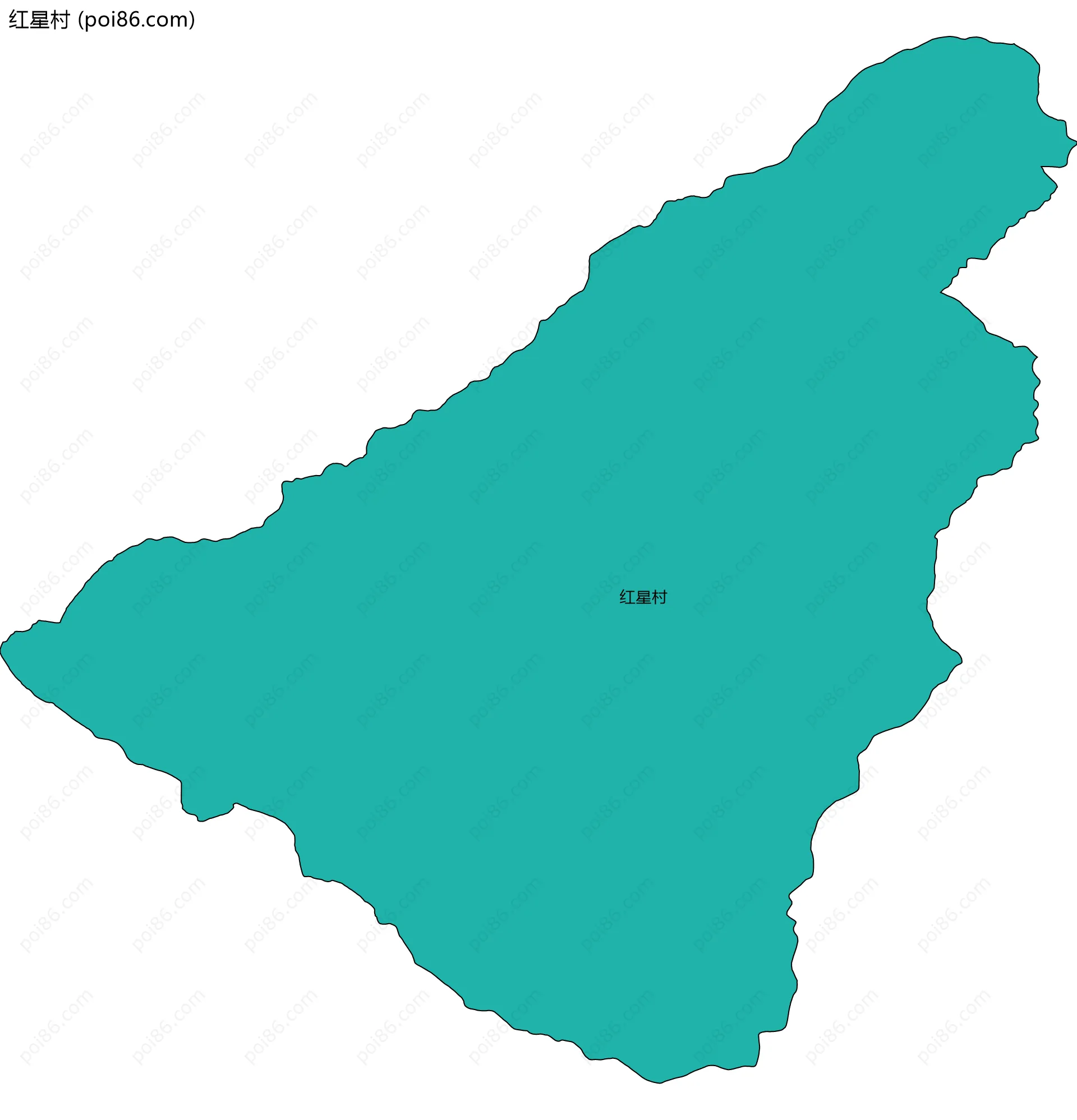 红星村边界地图