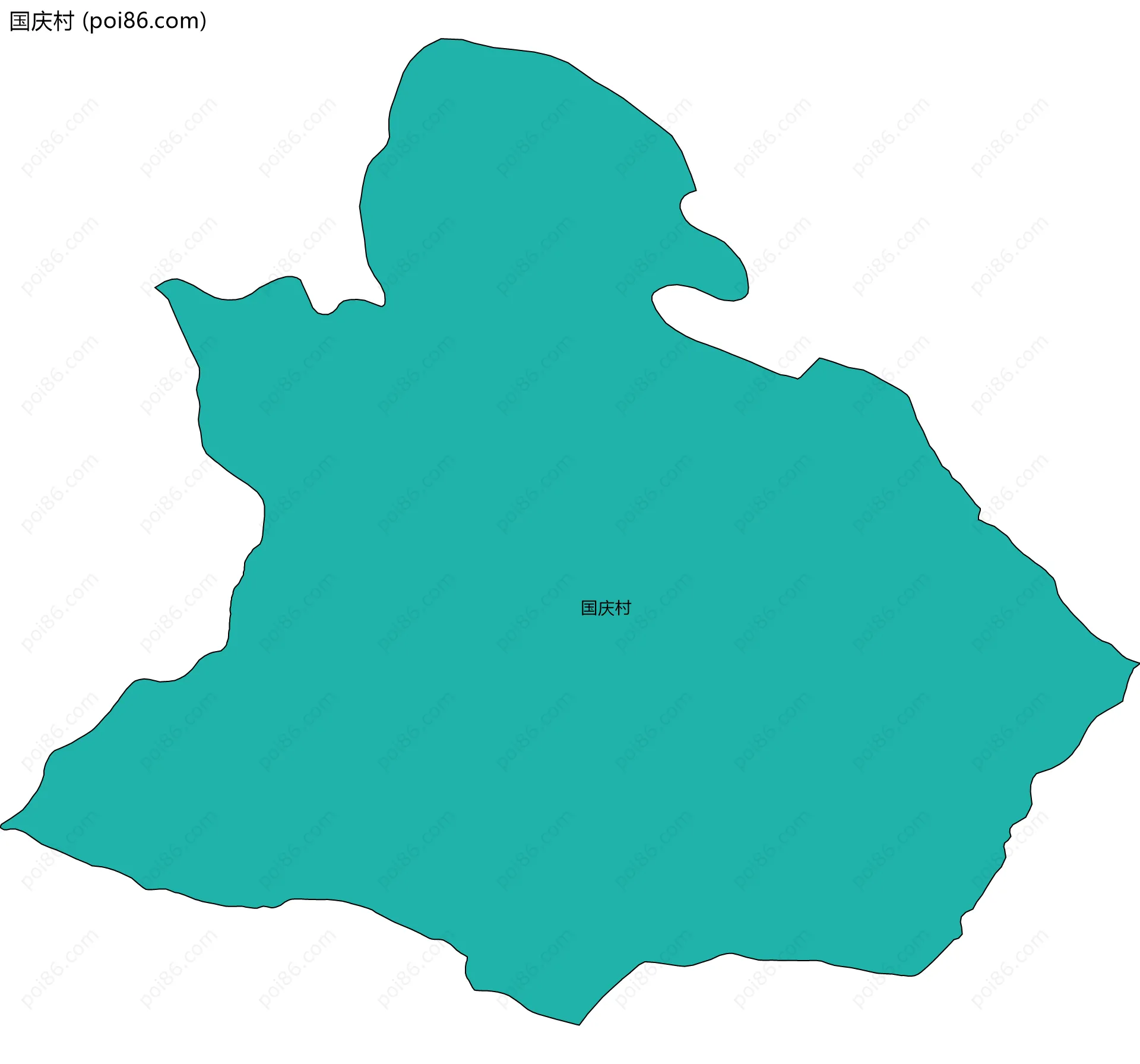 国庆村边界地图