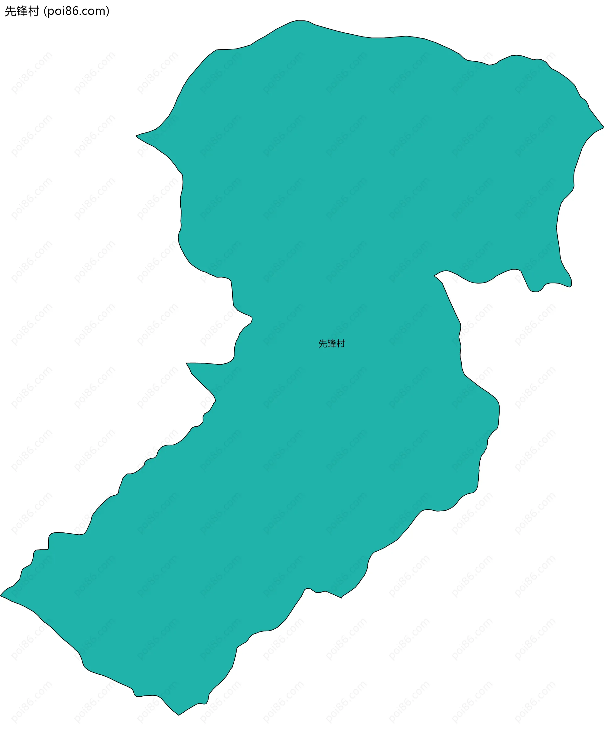 先锋村边界地图