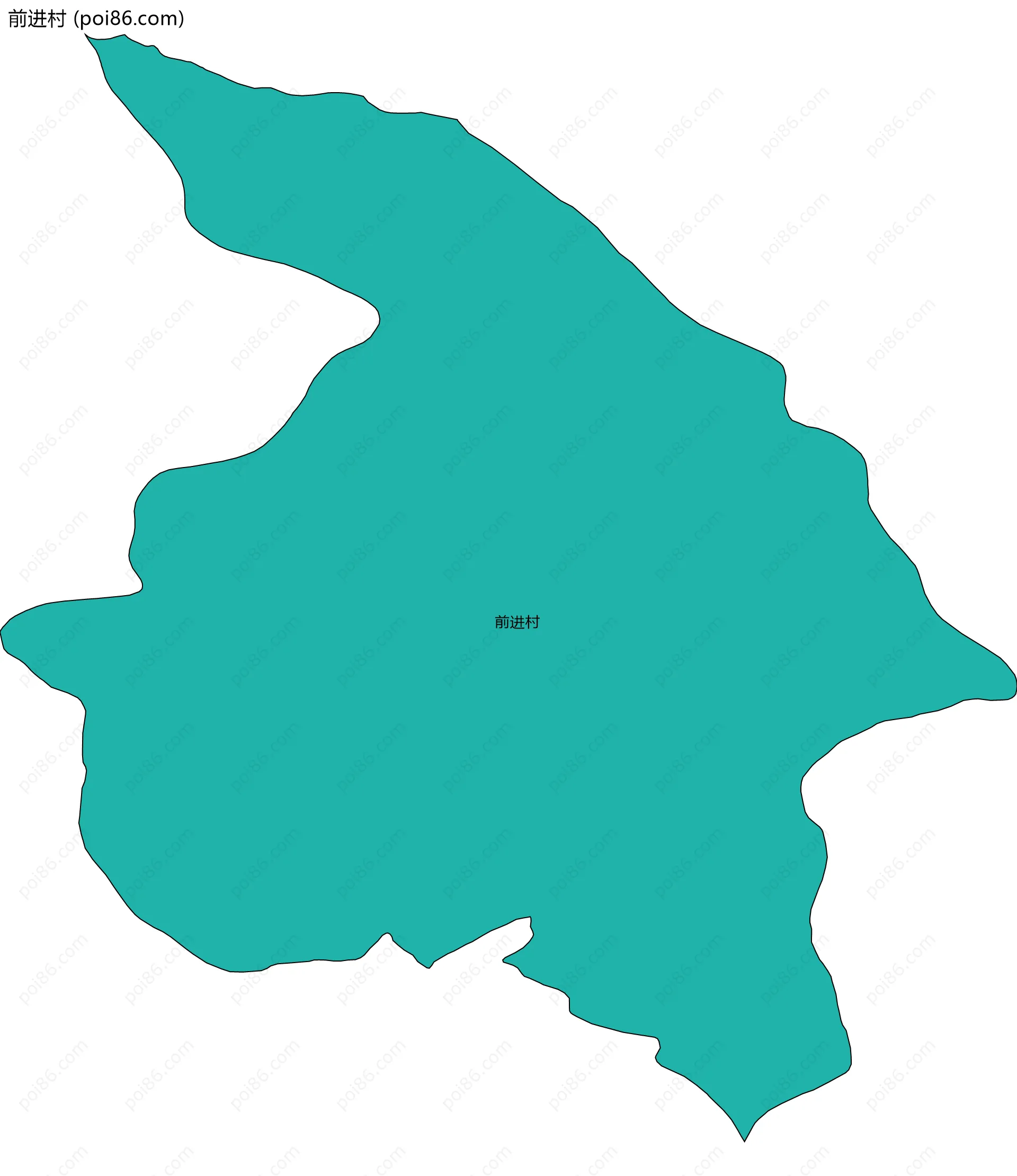 前进村边界地图