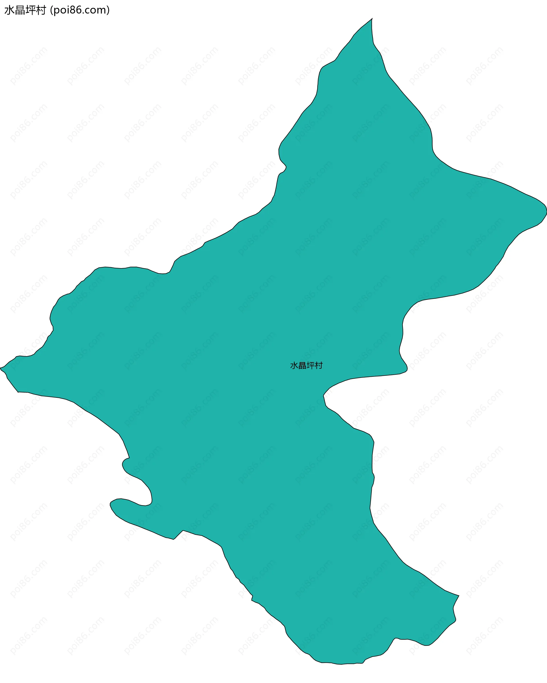 水晶坪村边界地图