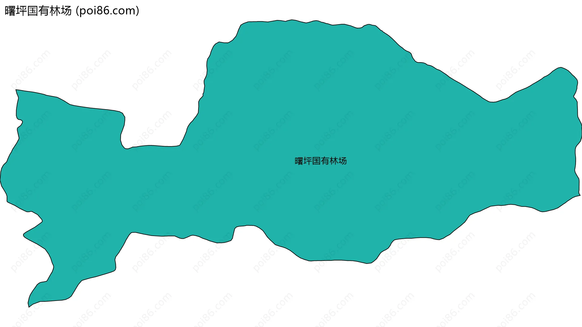 曙坪国有林场边界地图