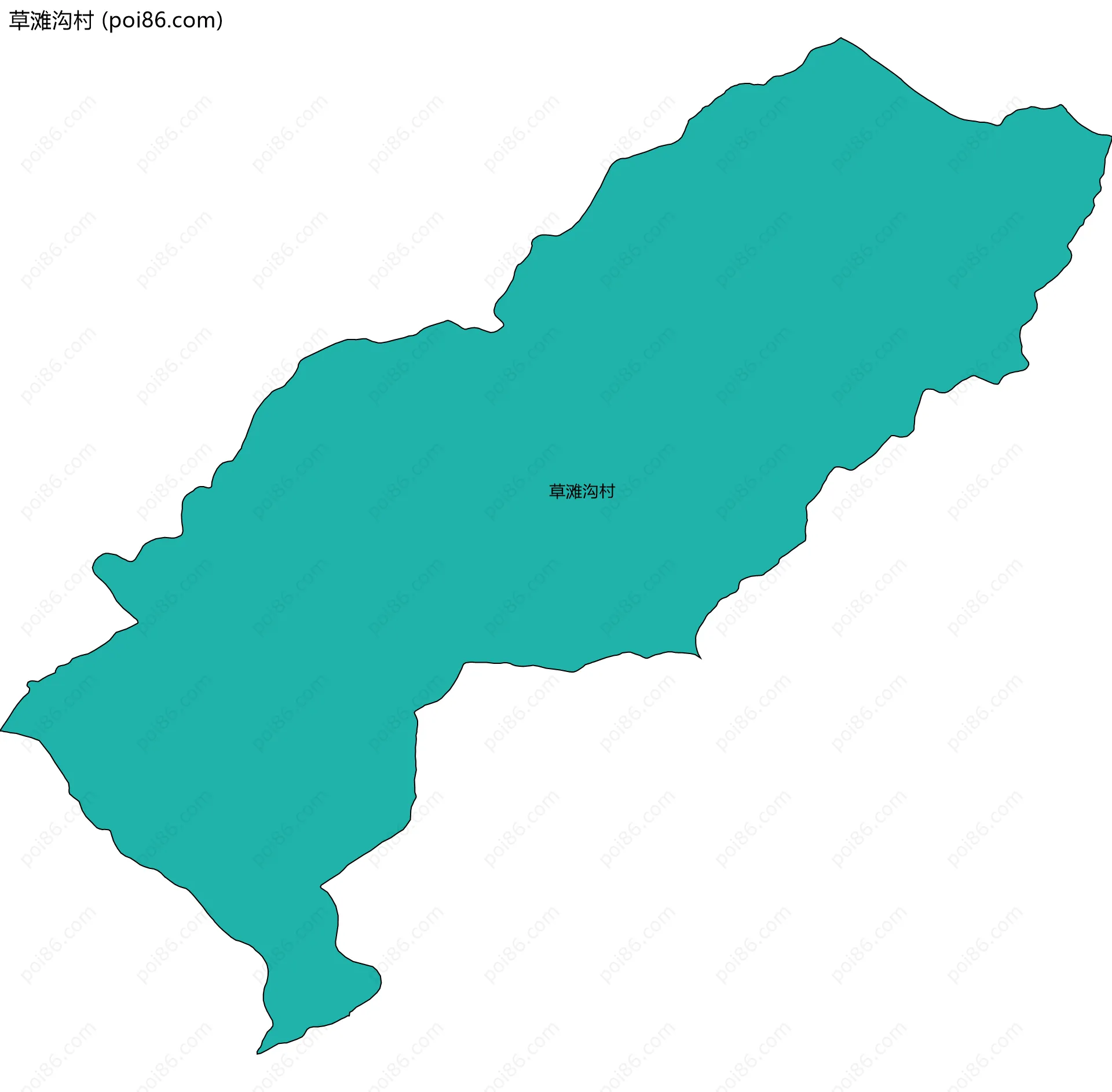 草滩沟村边界地图