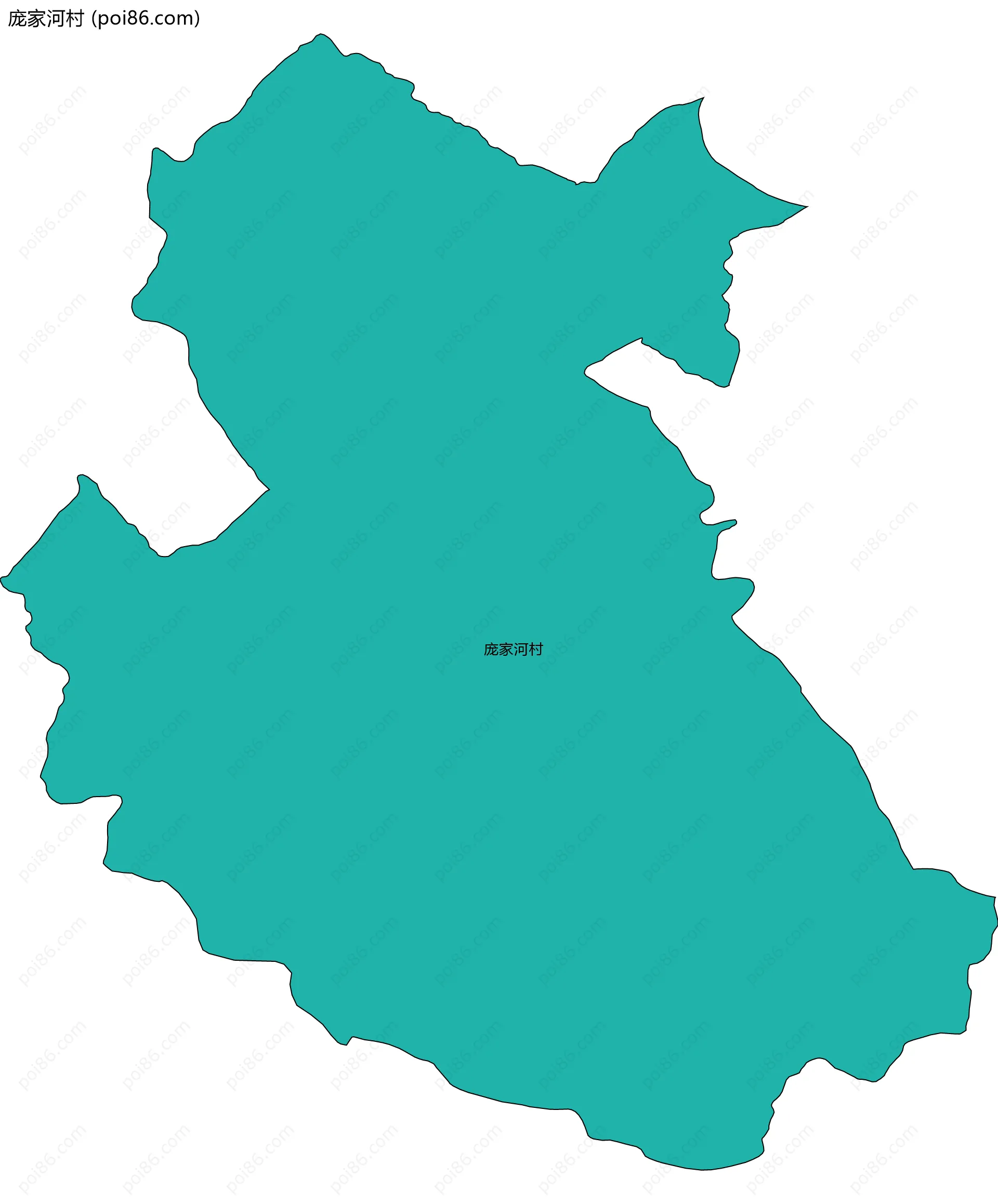 庞家河村边界地图