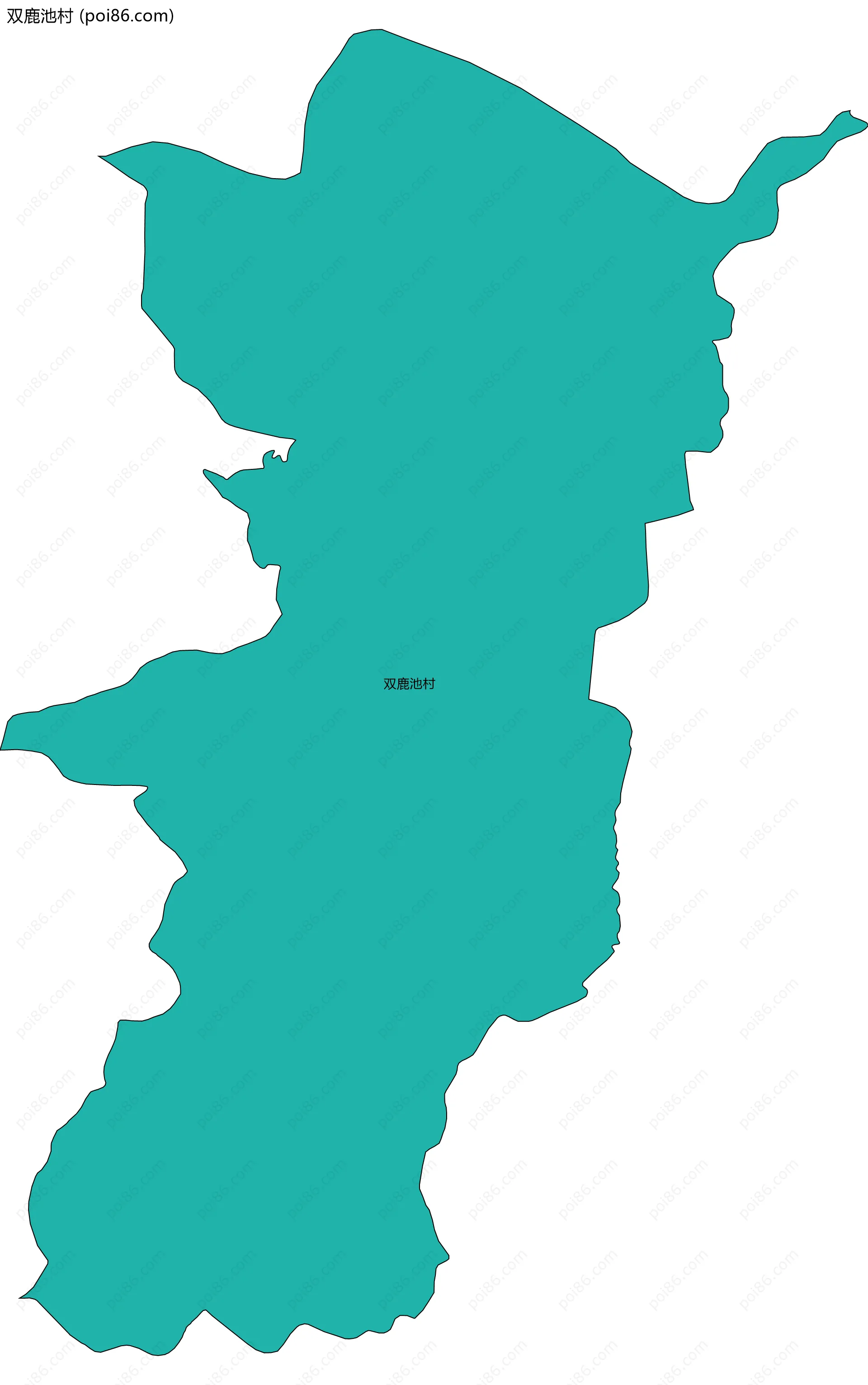 双鹿池村边界地图
