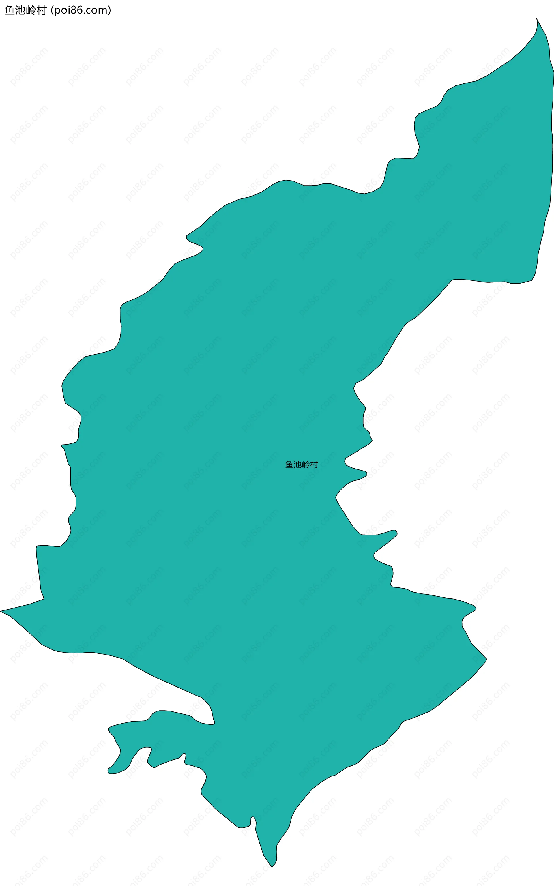 鱼池岭村边界地图