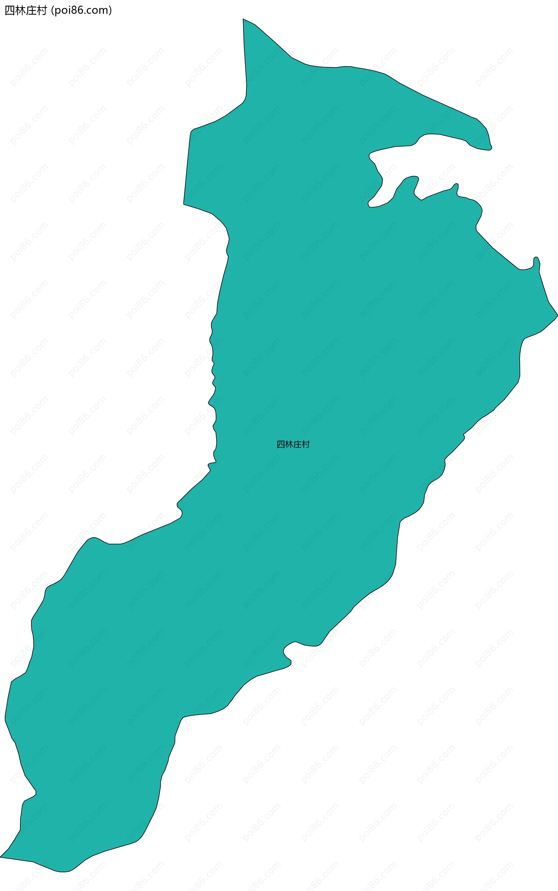 四林庄村边界地图