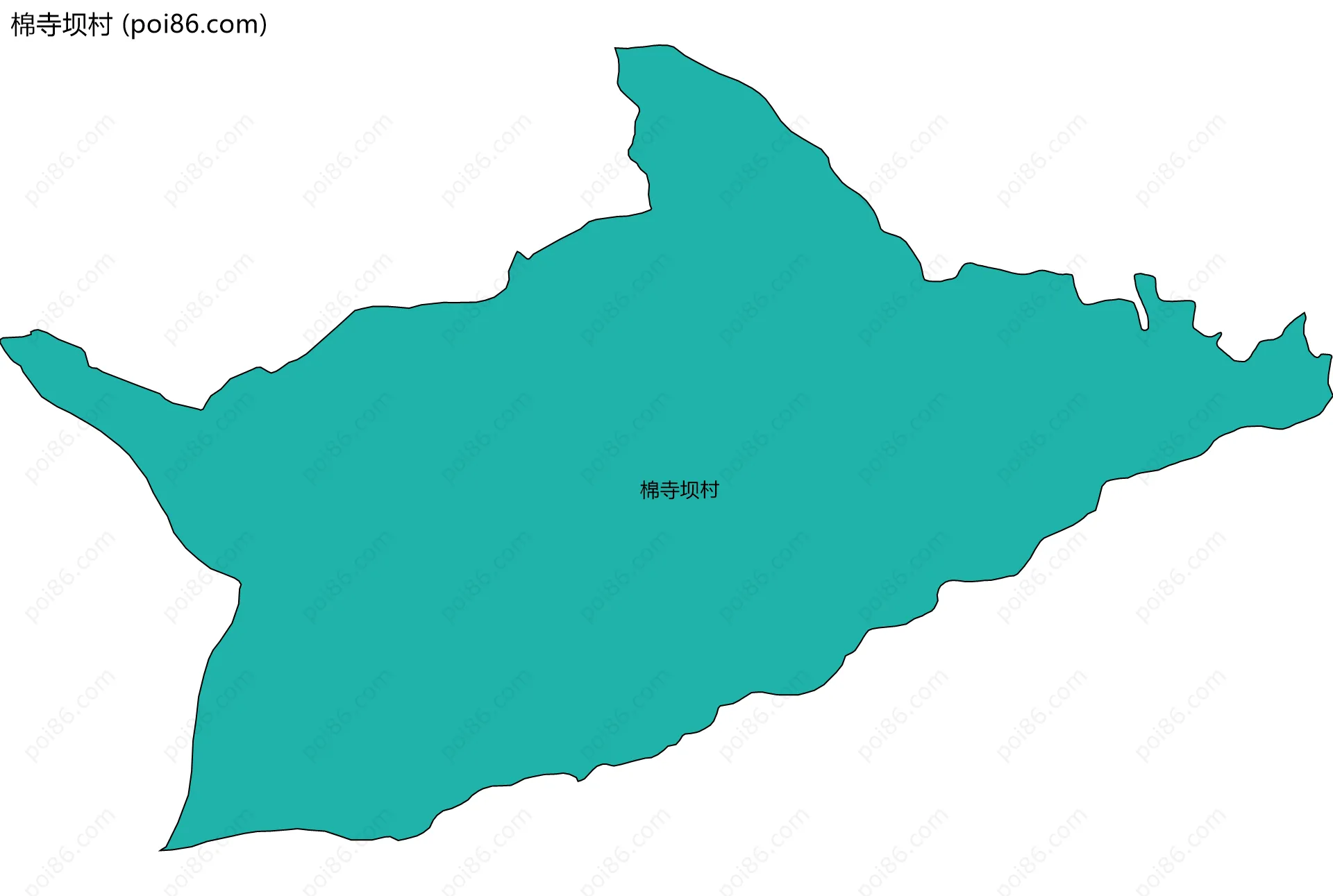 棉寺坝村边界地图