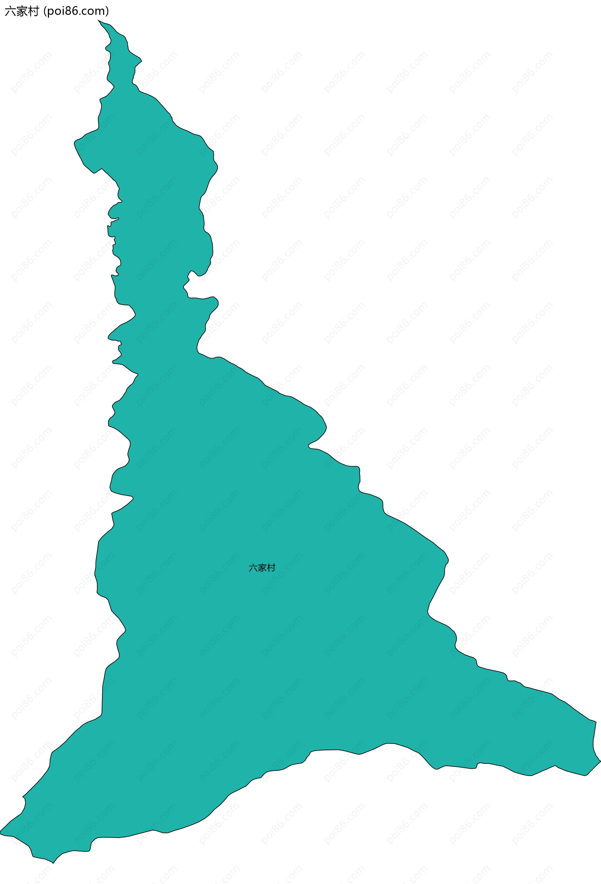 六家村边界地图