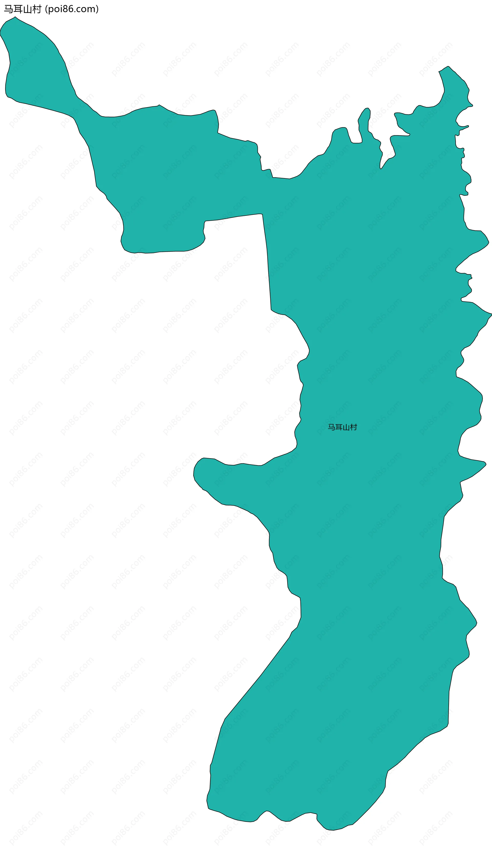 马耳山村边界地图