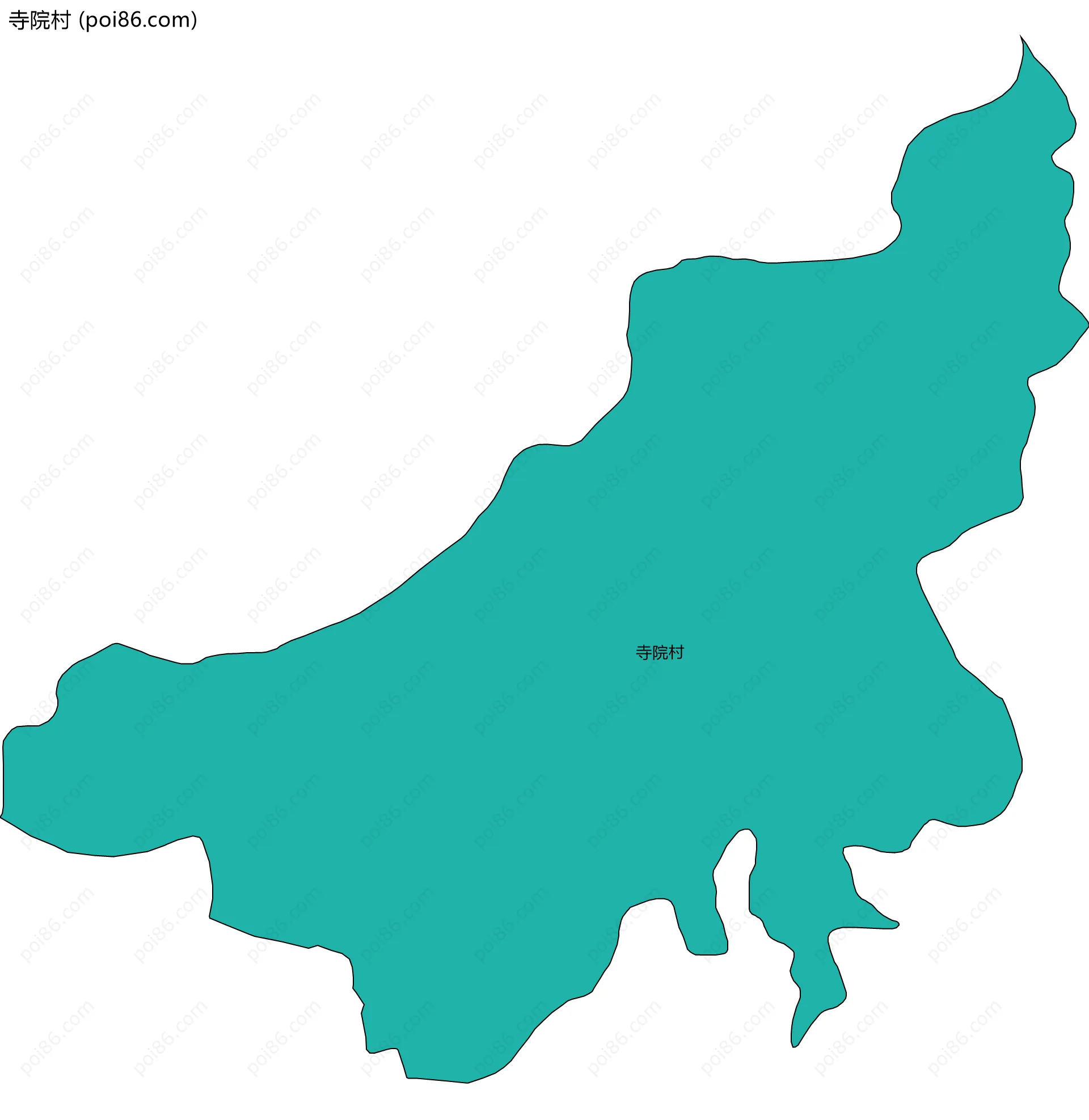 寺院村边界地图