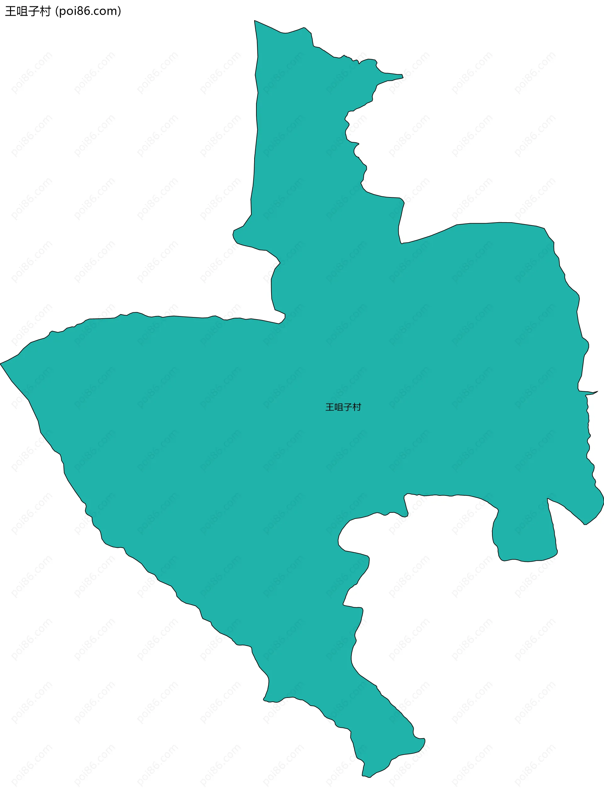 王咀子村边界地图