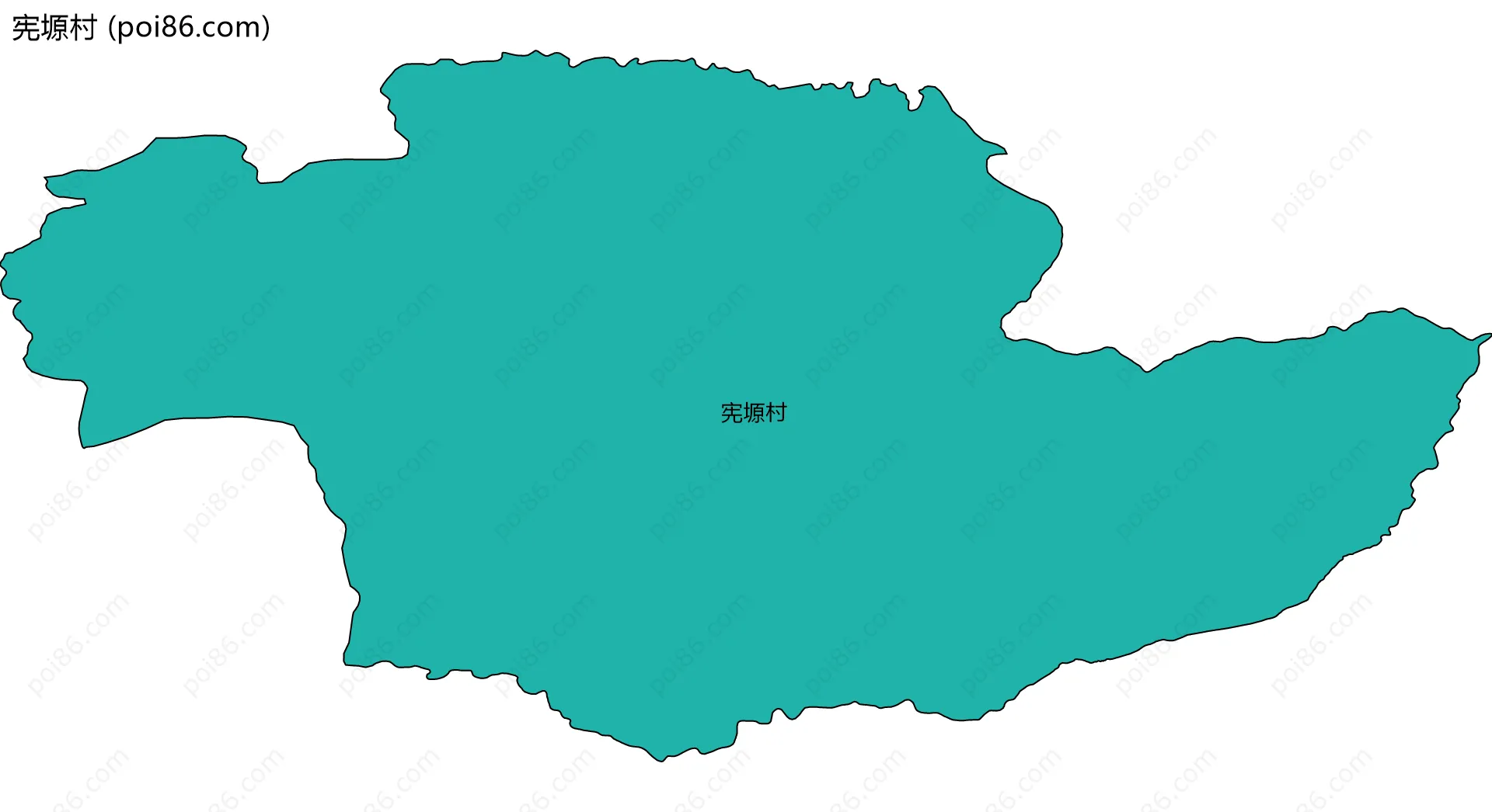 宪塬村边界地图