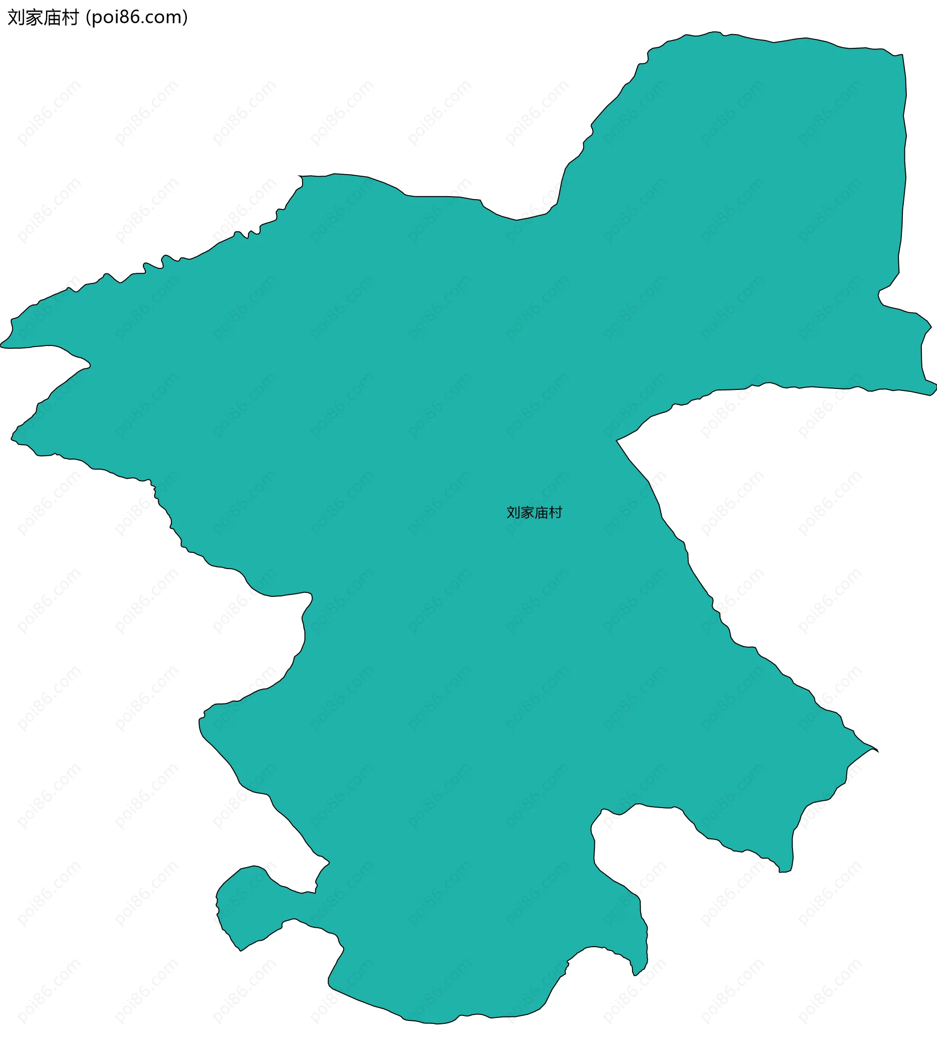 刘家庙村边界地图