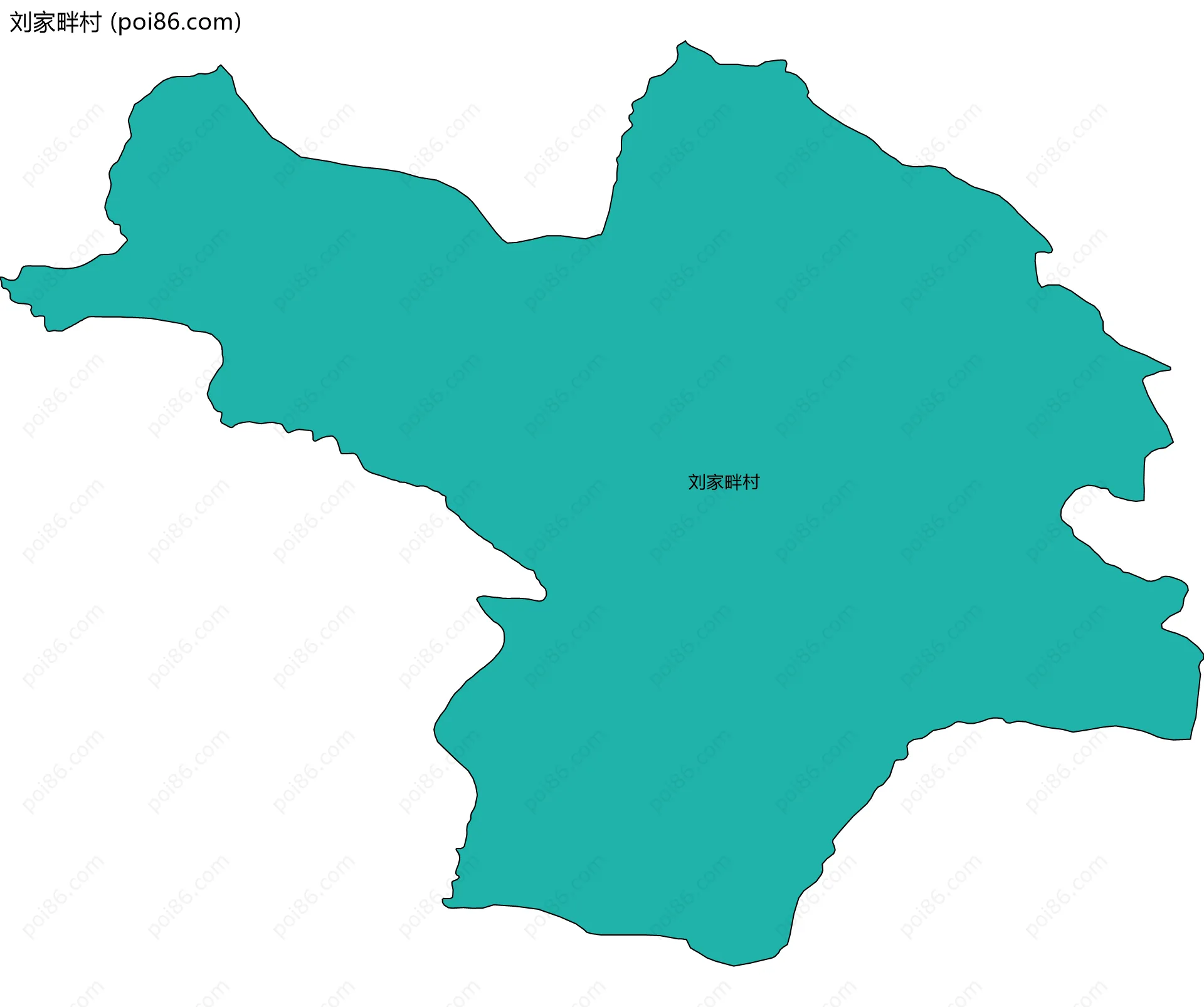 刘家畔村边界地图