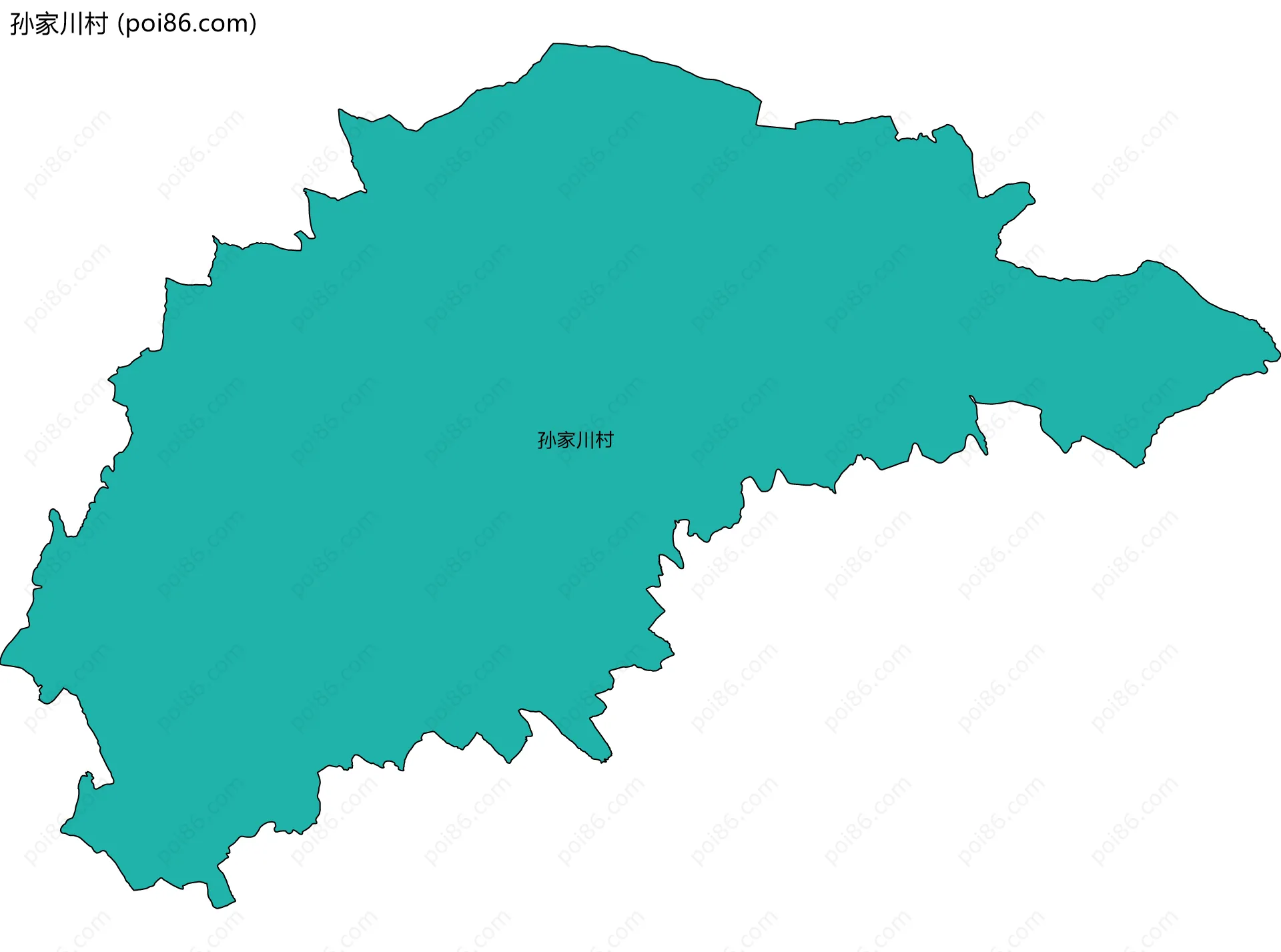 孙家川村边界地图