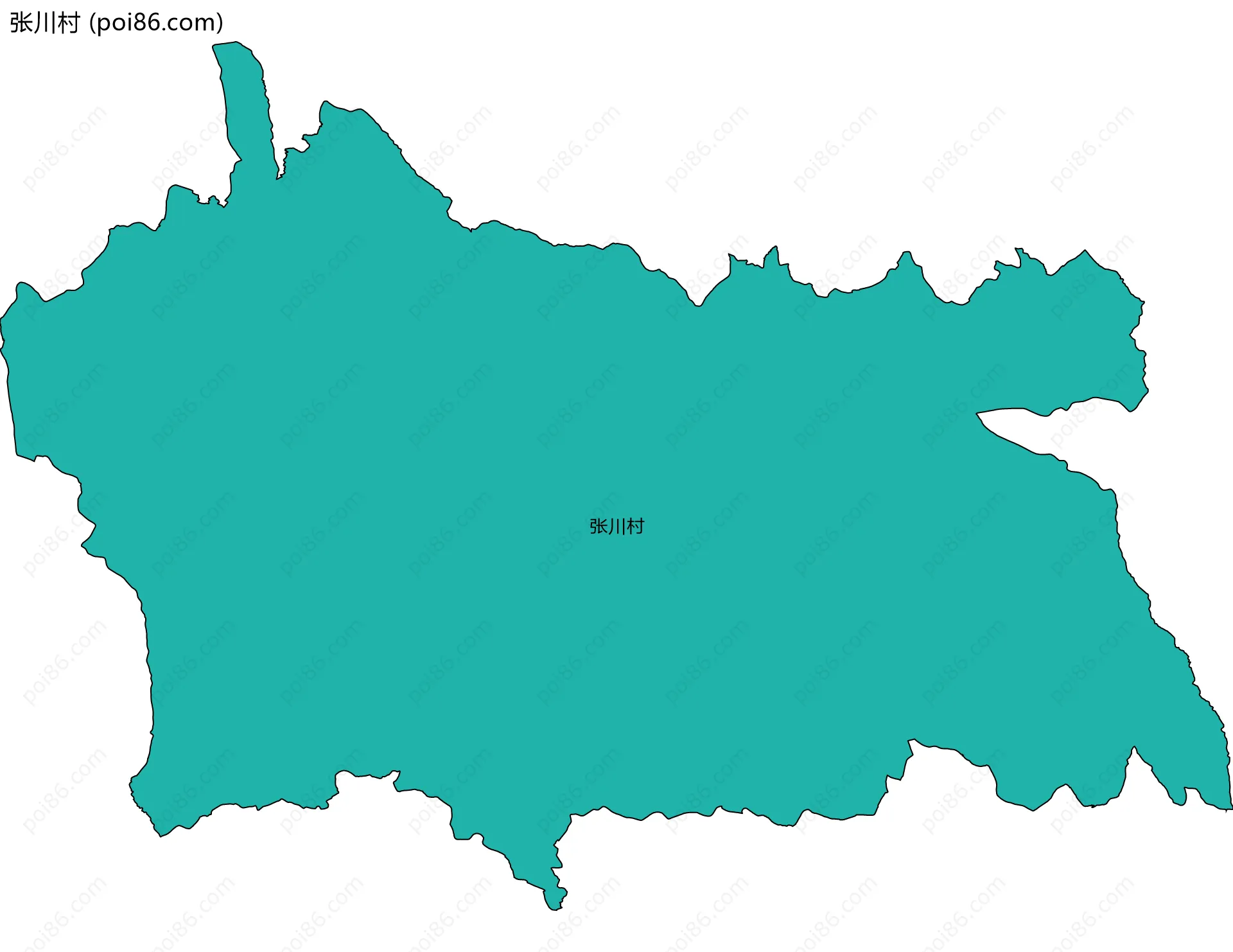 张川村边界地图