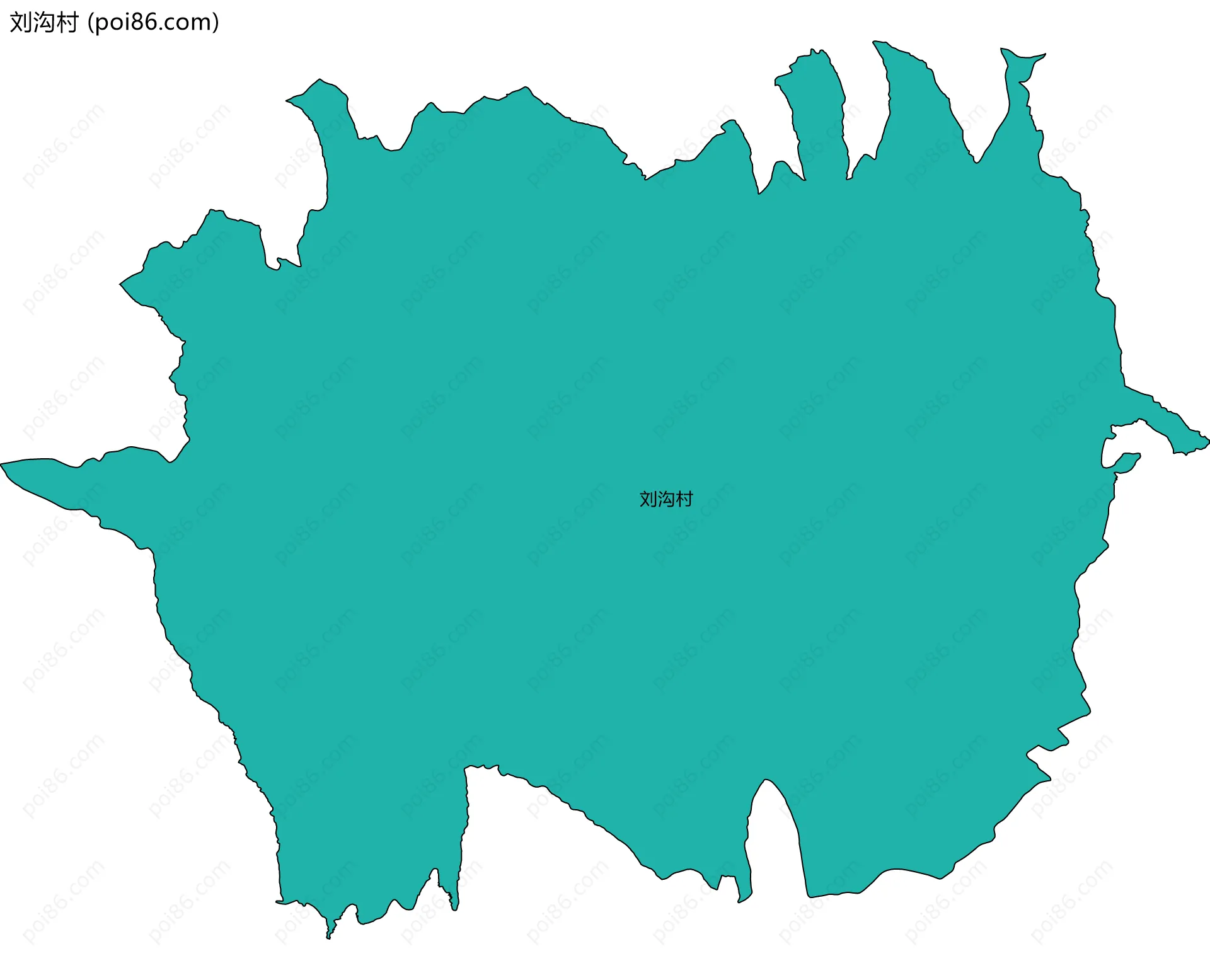 刘沟村边界地图