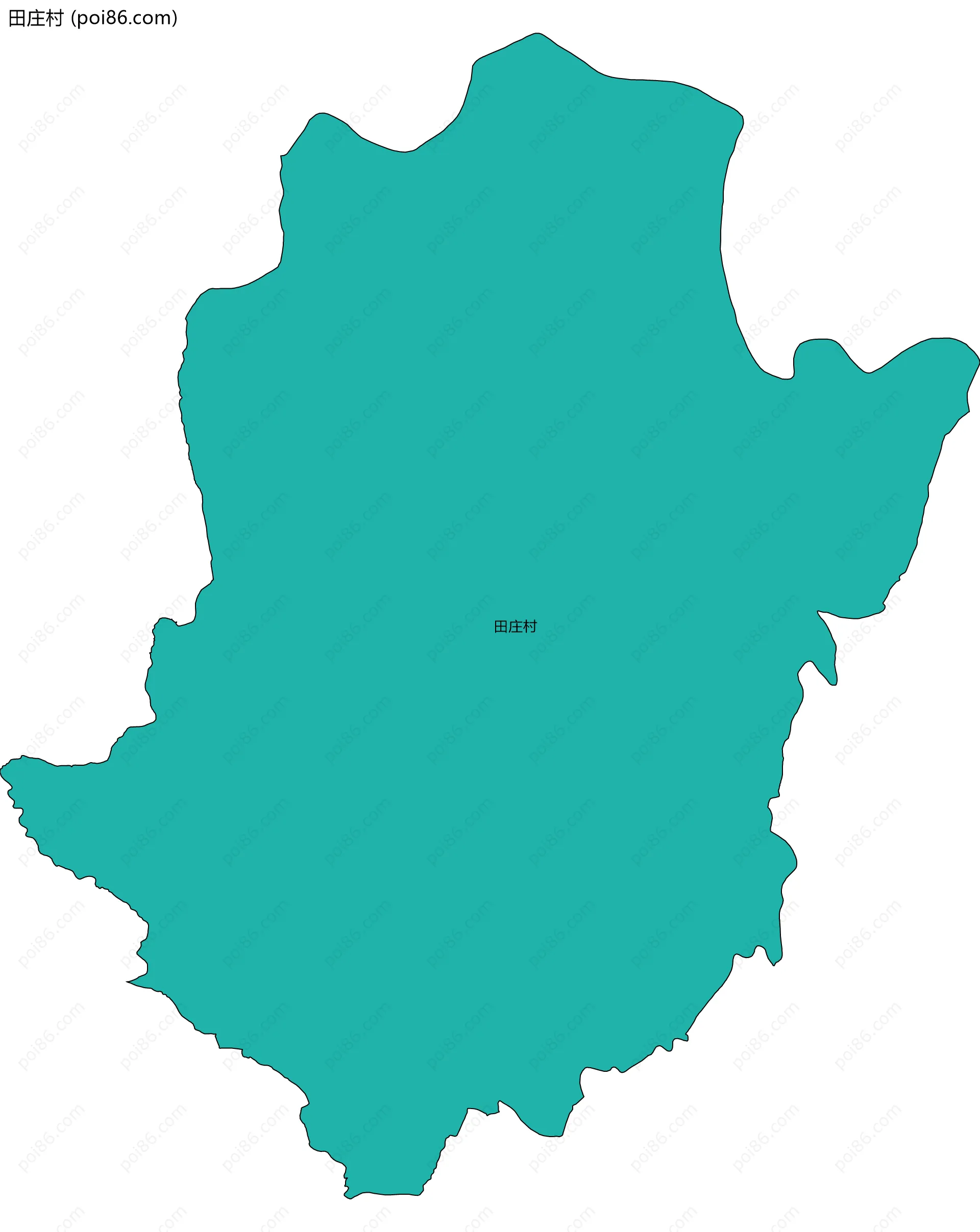 田庄村边界地图