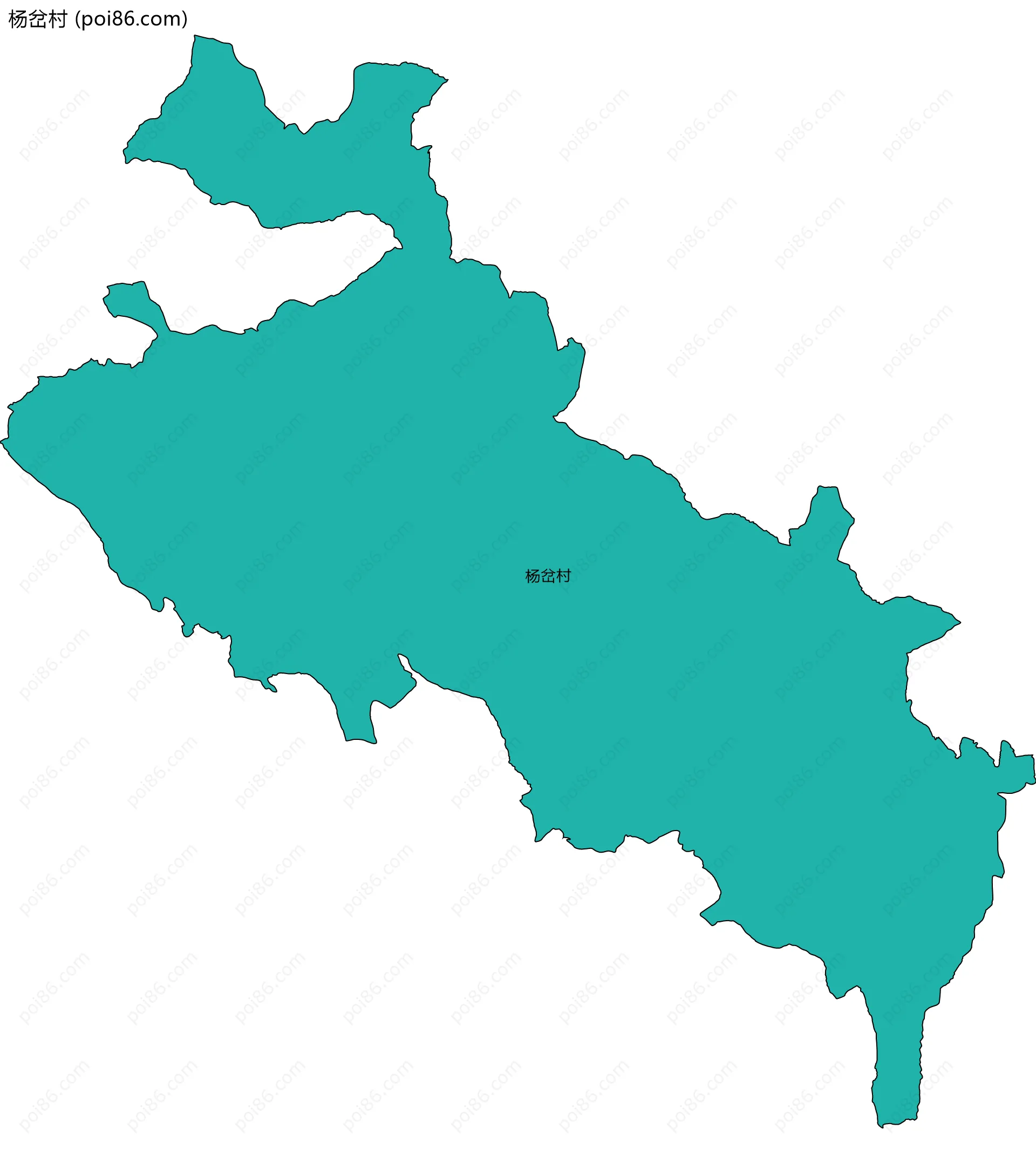 杨岔村边界地图