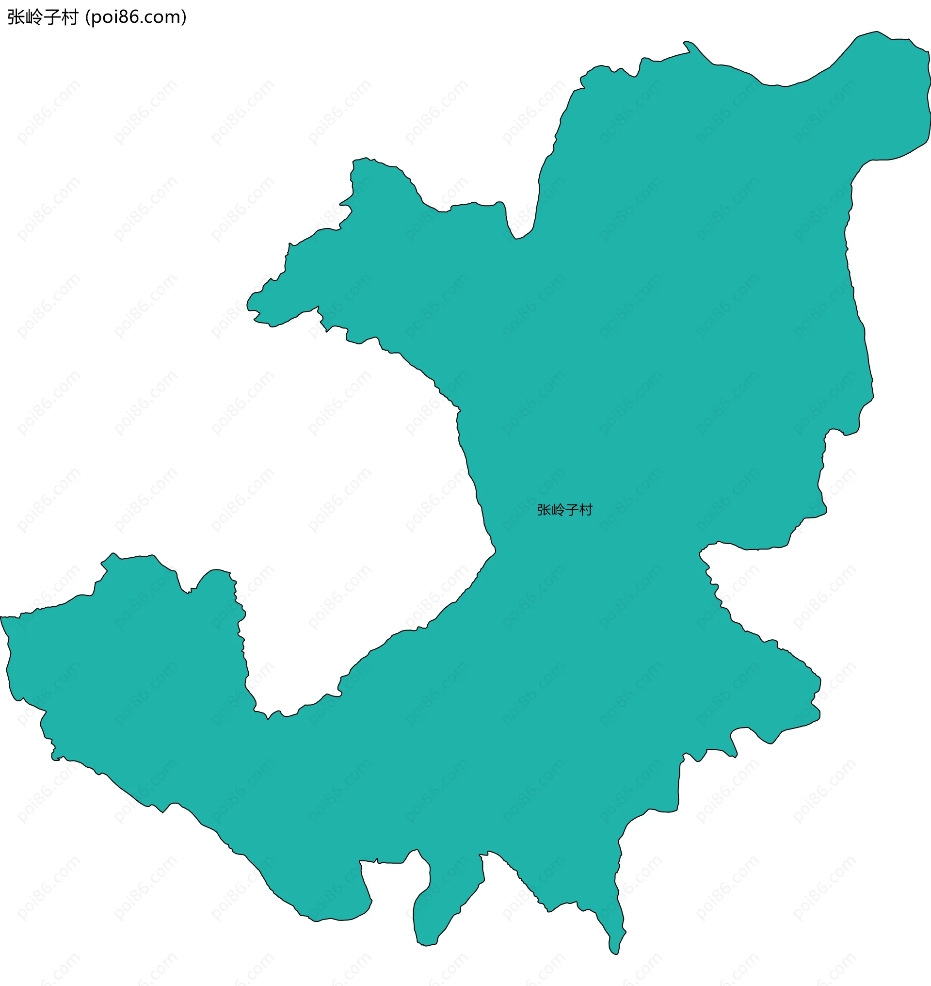 张岭子村边界地图