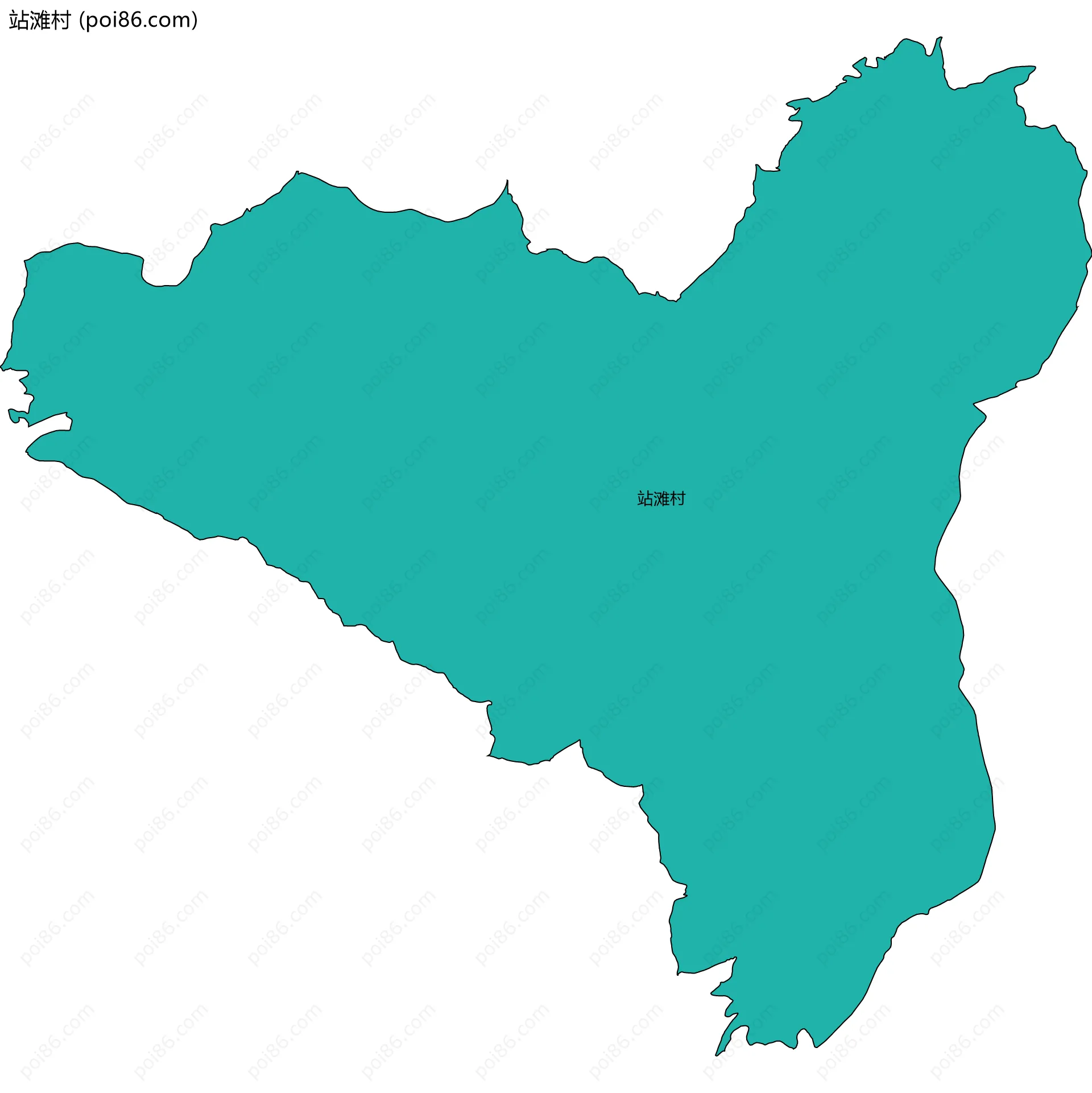 站滩村边界地图