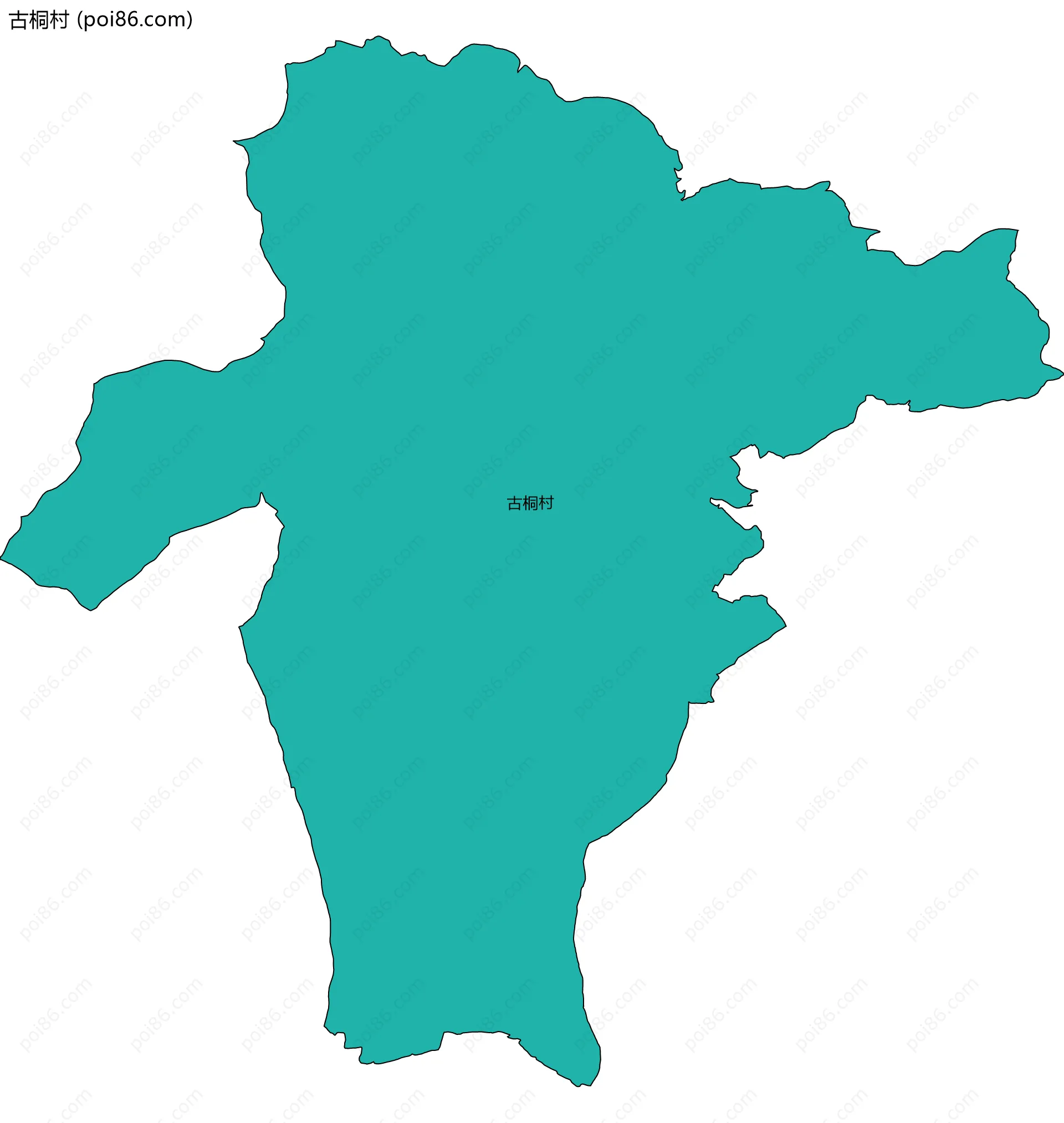 古桐村边界地图