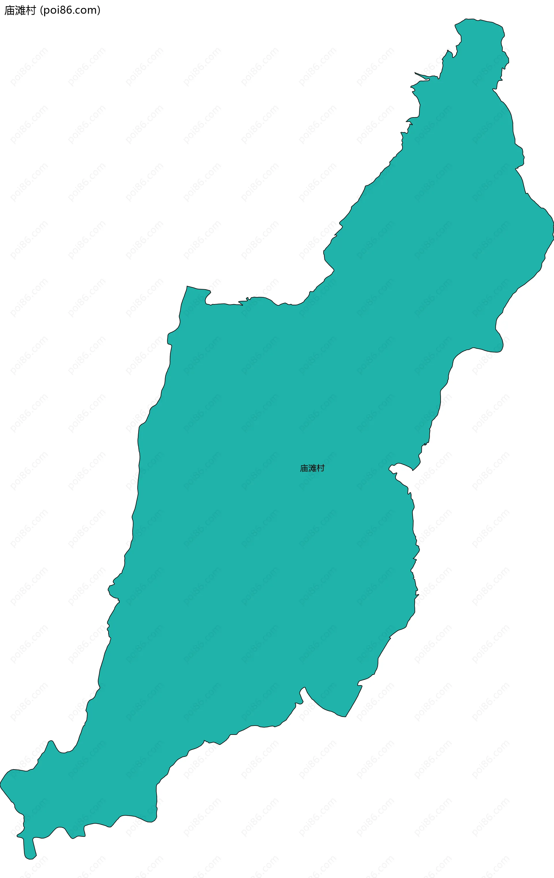 庙滩村边界地图