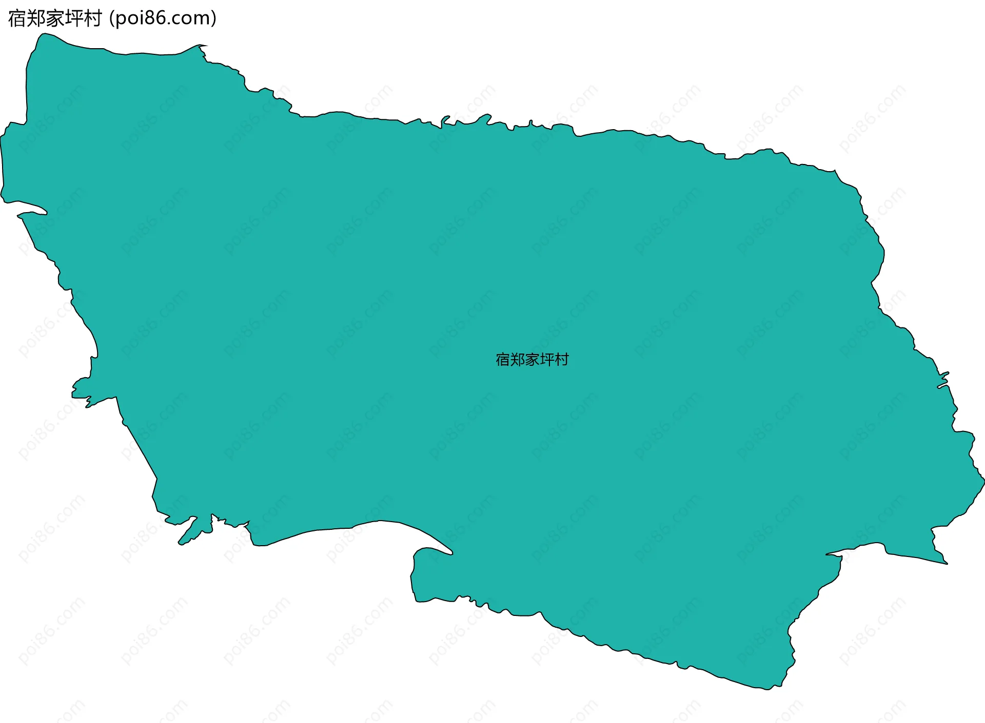 宿郑家坪村边界地图