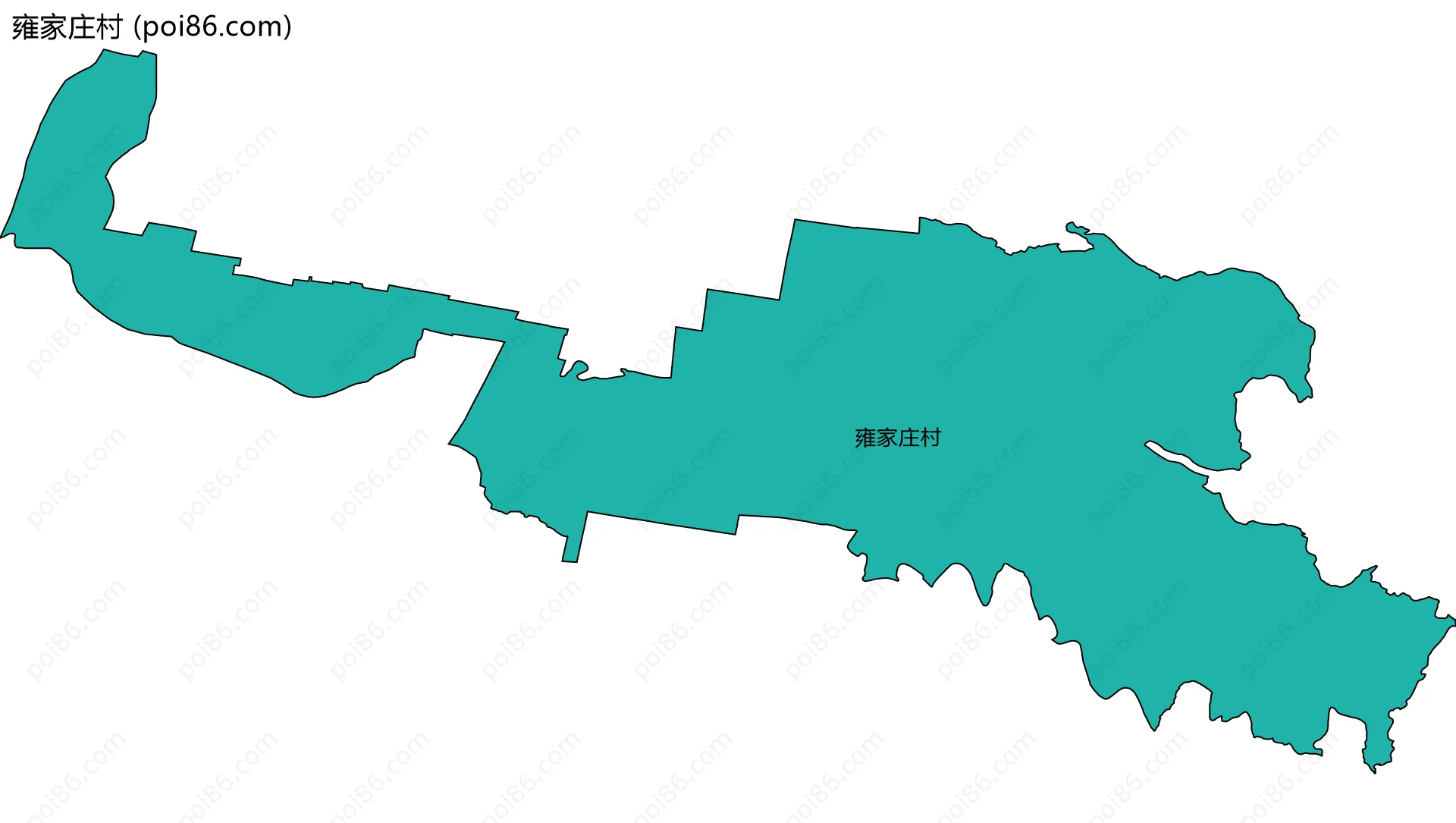 雍家庄村边界地图
