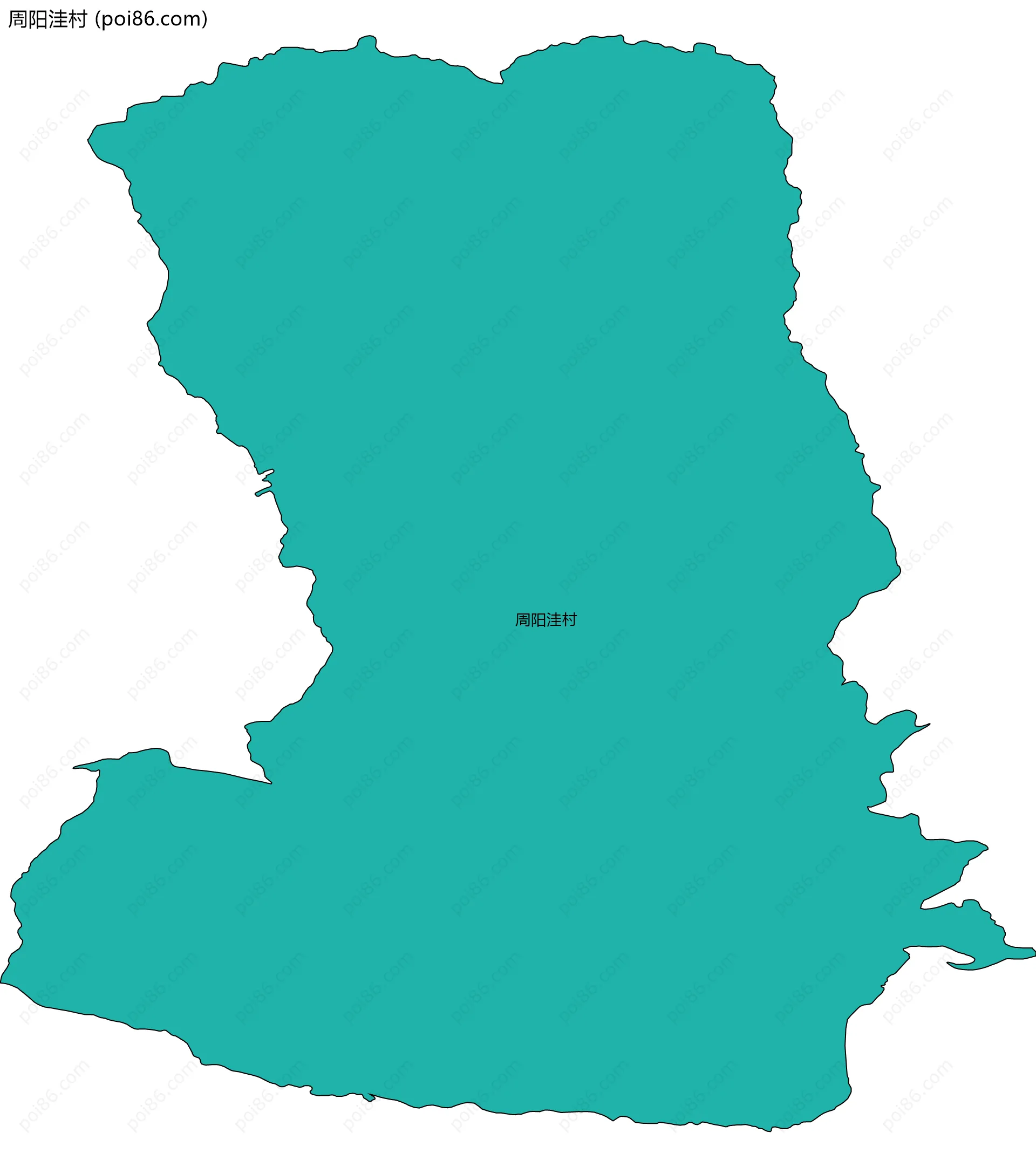 周阳洼村边界地图