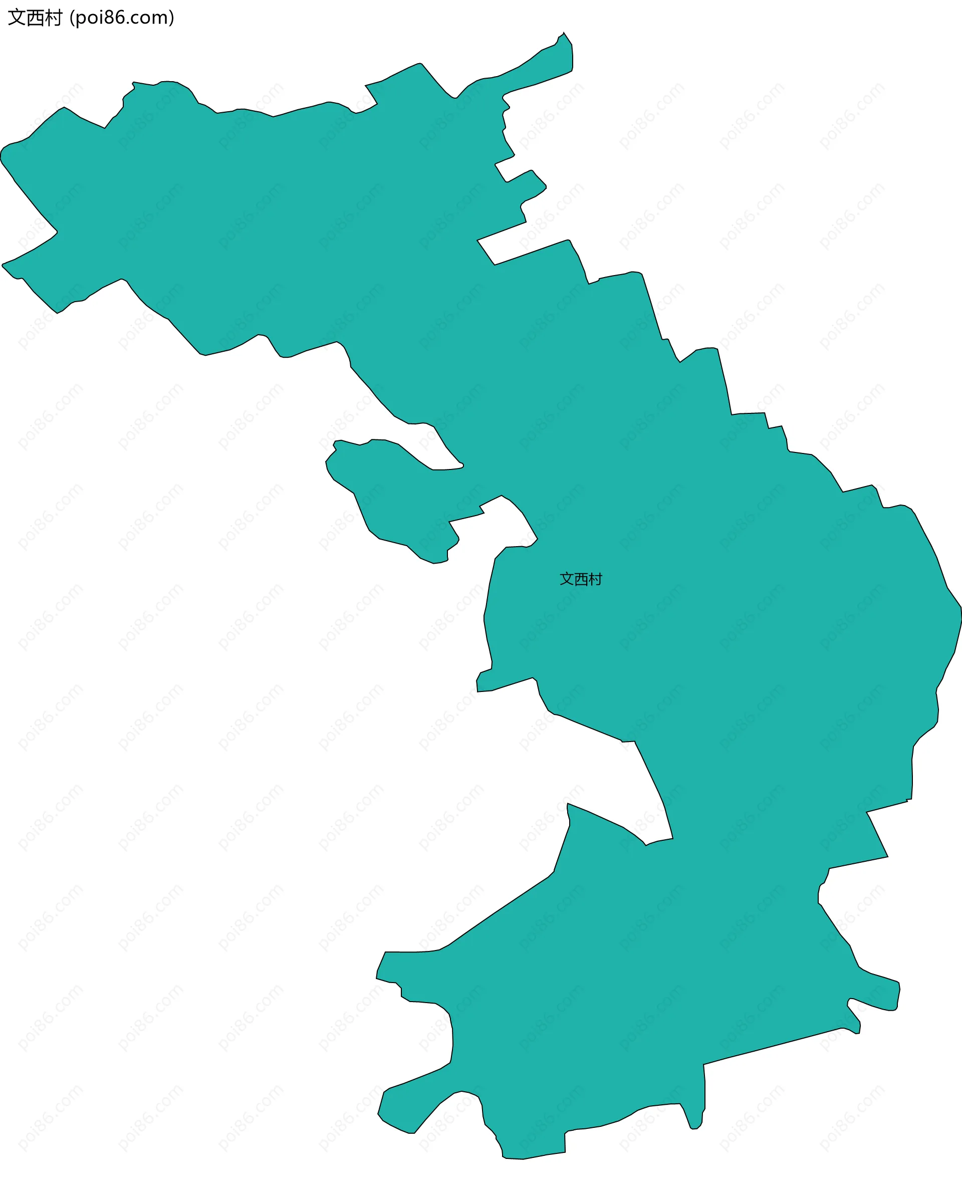 文西村边界地图