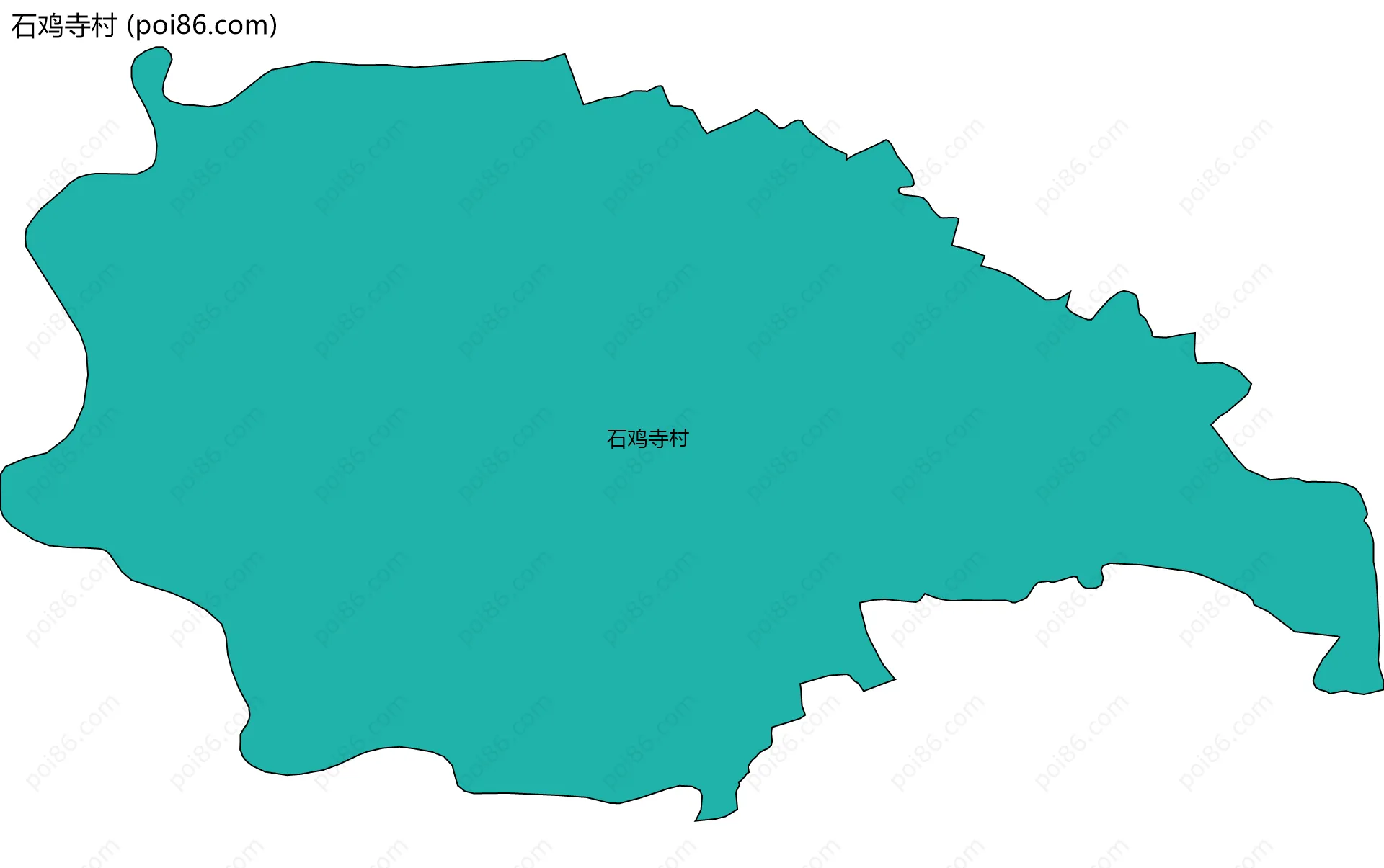 石鸡寺村边界地图