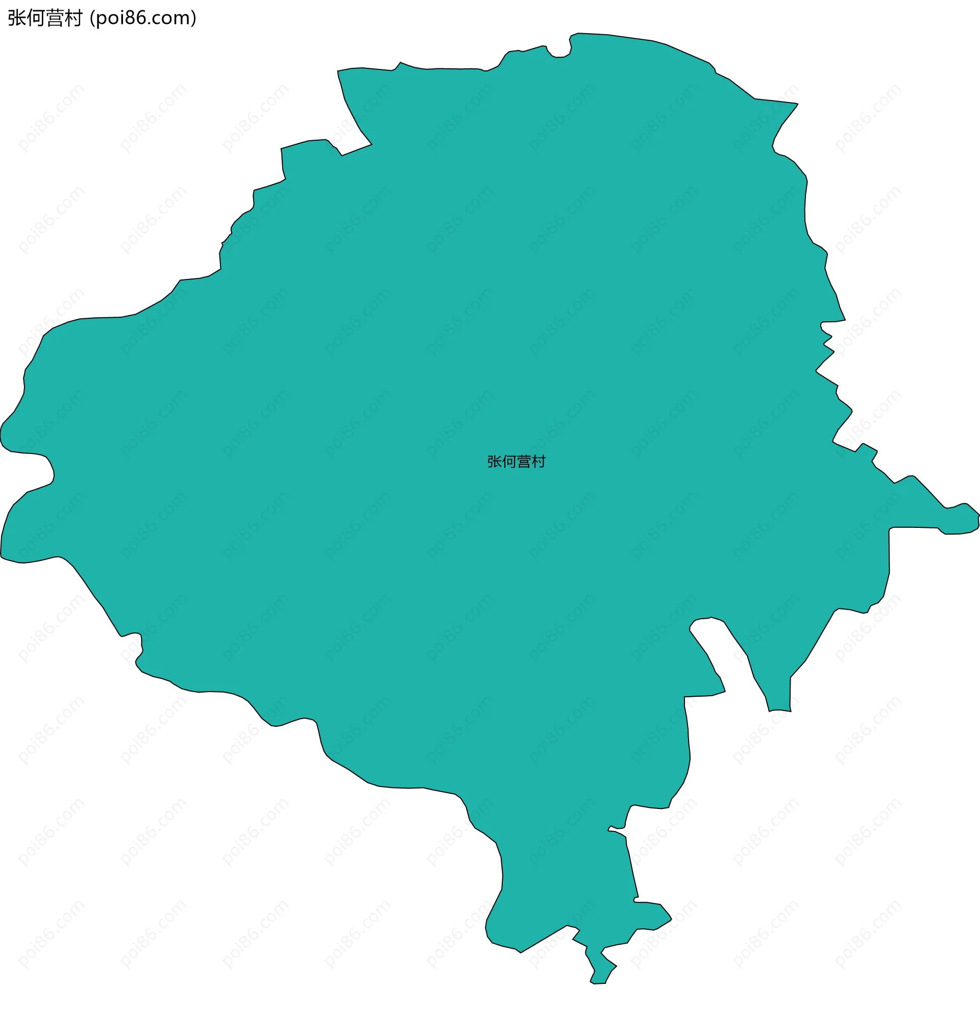 张何营村边界地图