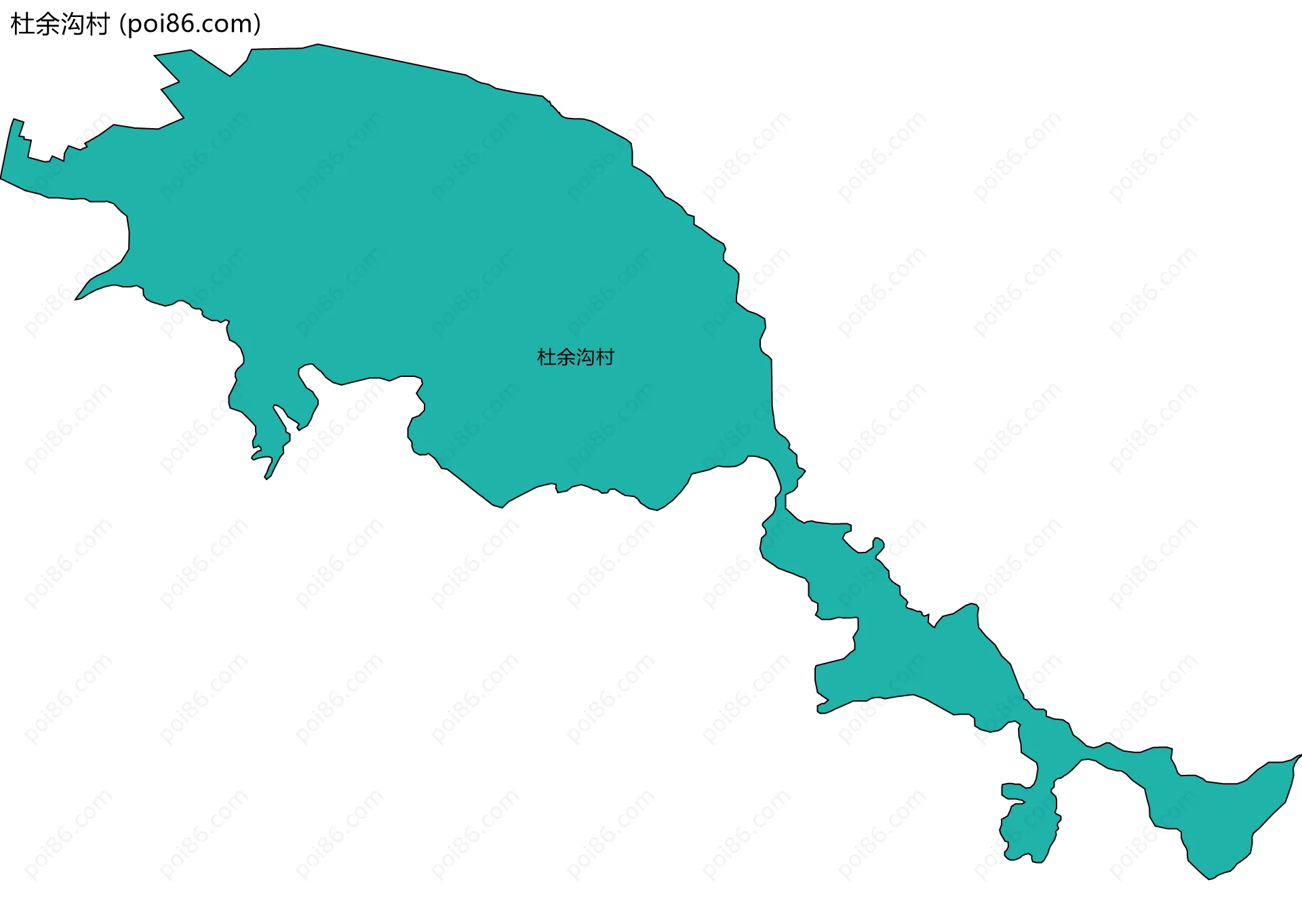 杜余沟村边界地图
