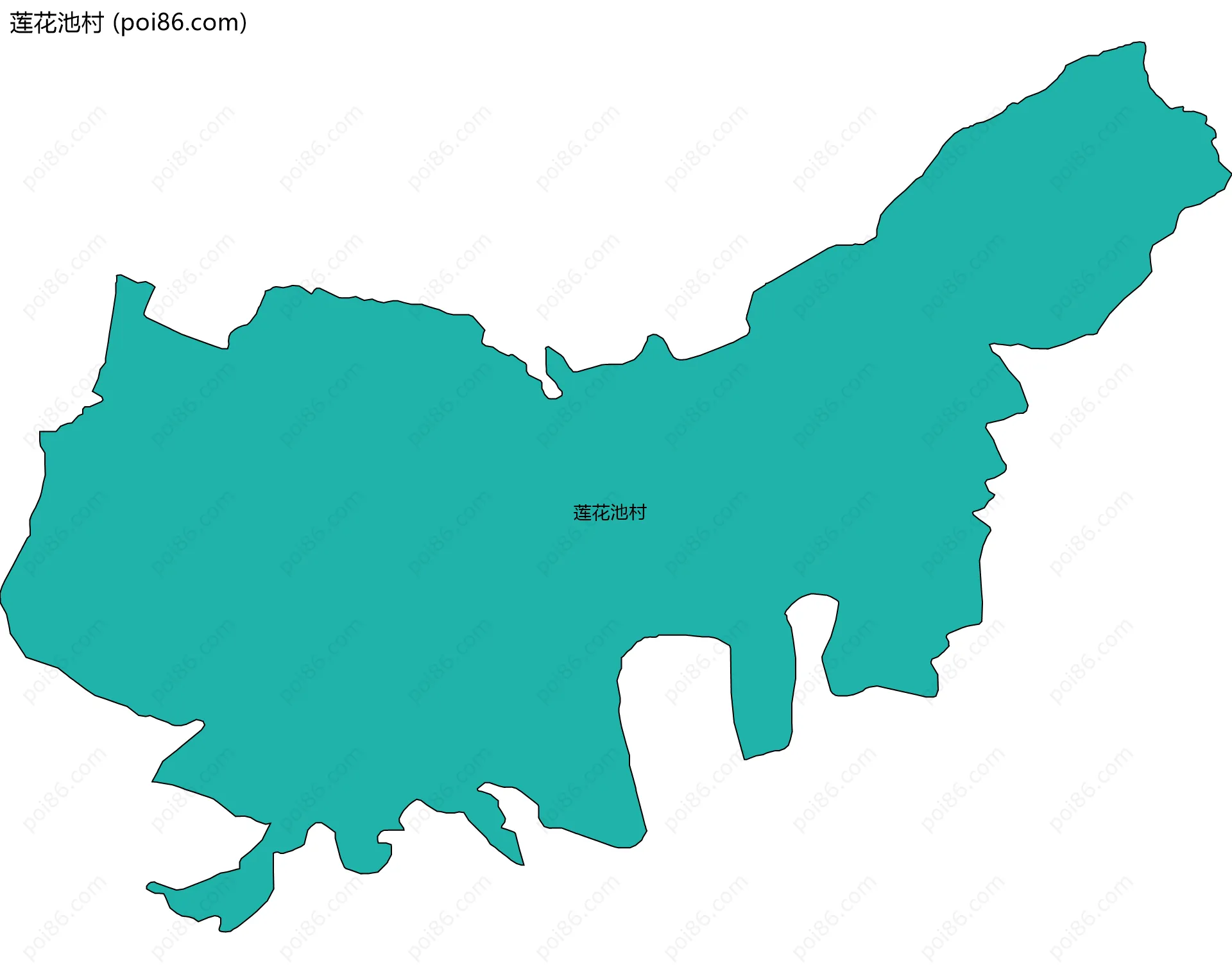 莲花池村边界地图