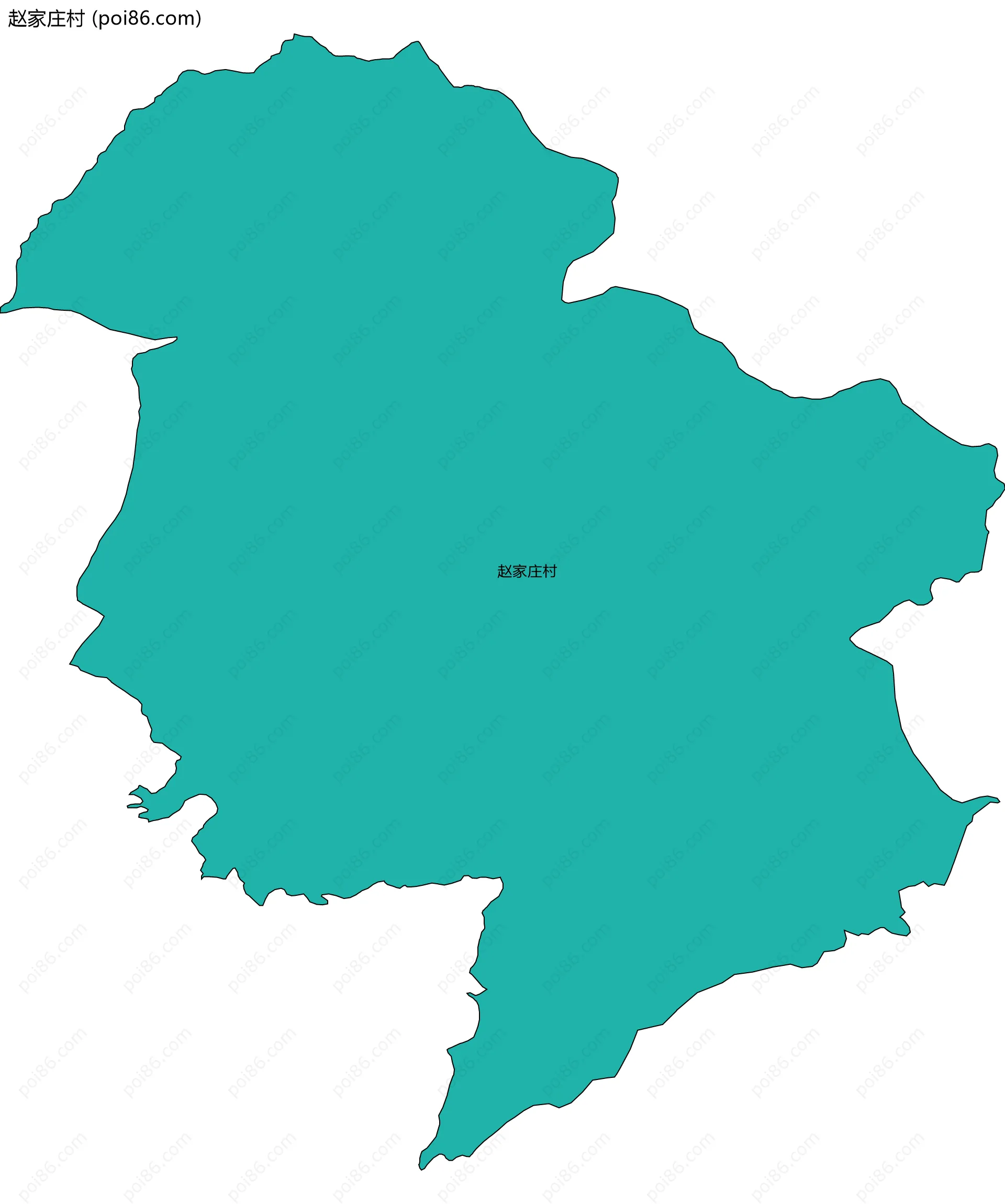 赵家庄村边界地图
