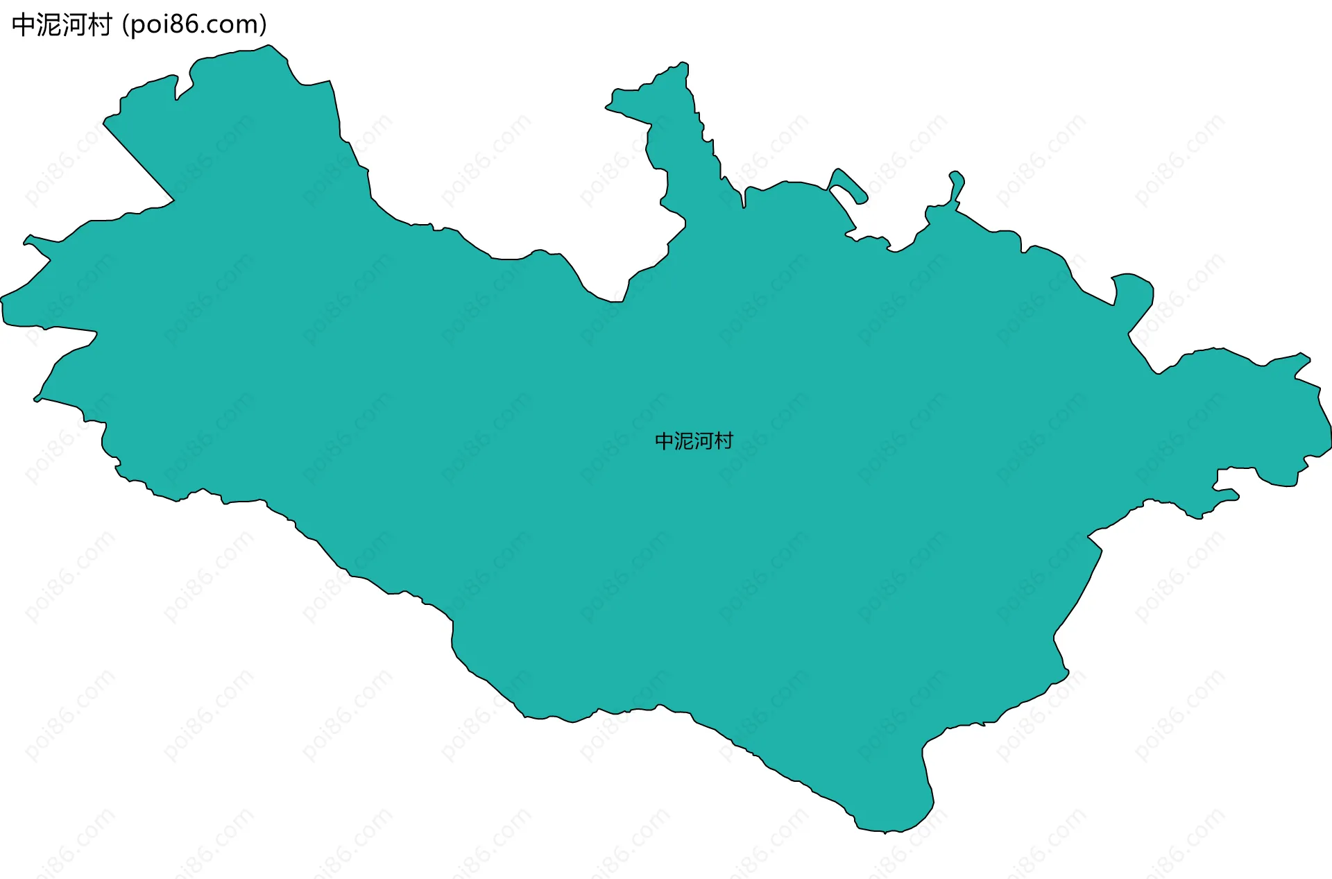 中泥河村边界地图